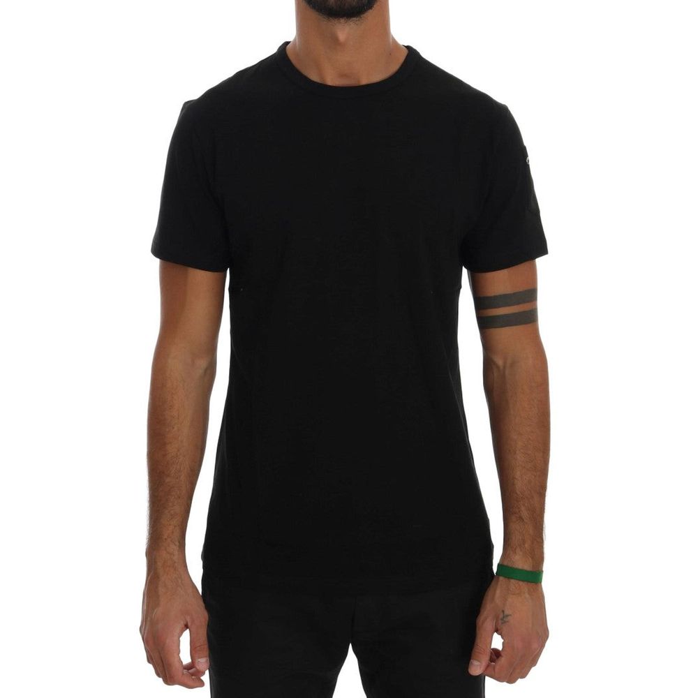 Daniele Alessandrini Black Cotton T-Shirt | Regal Royce