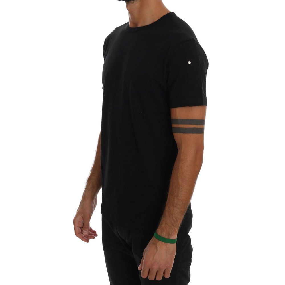 Daniele Alessandrini Black Cotton T-Shirt | Regal Royce