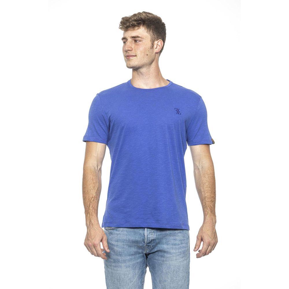 Billionaire Italian Couture Light Blue Cotton T-Shirt | Regal Royce