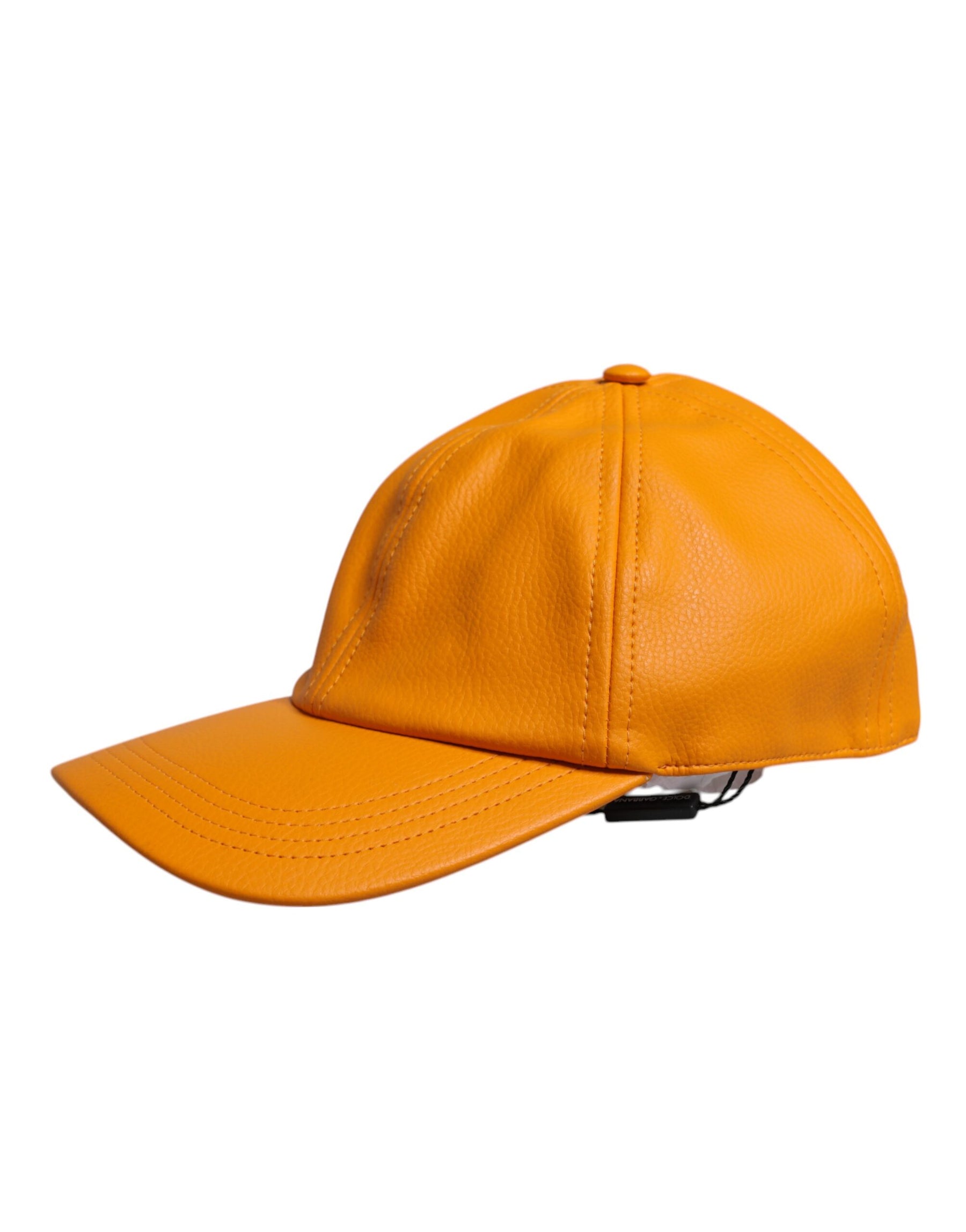 Dolce & Gabbana Orange Cotton 6 Panels Baseball Cap | Regal Royce