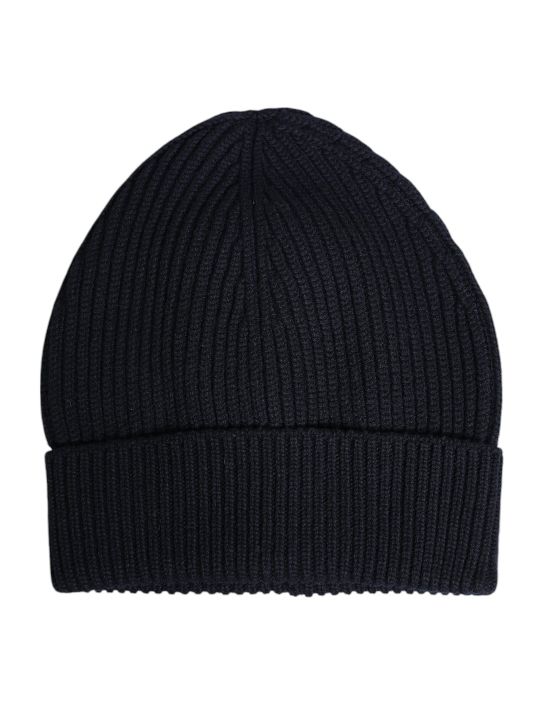 Dolce & Gabbana Black Cashmere Knitted Winter Beanie Hat | Regal Royce