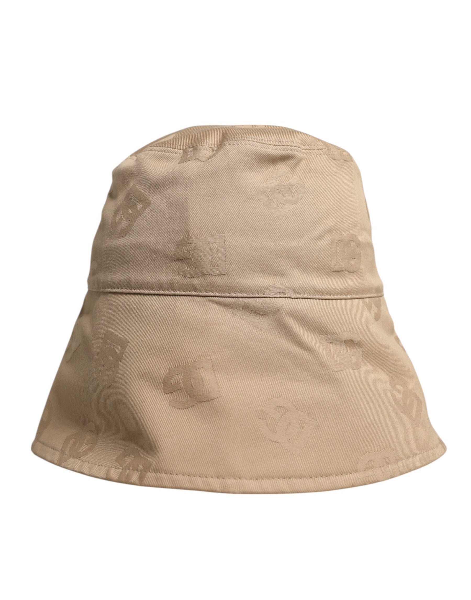 Dolce & Gabbana Beige Logo Monogram Cotton Bucket Cap | Regal Royce