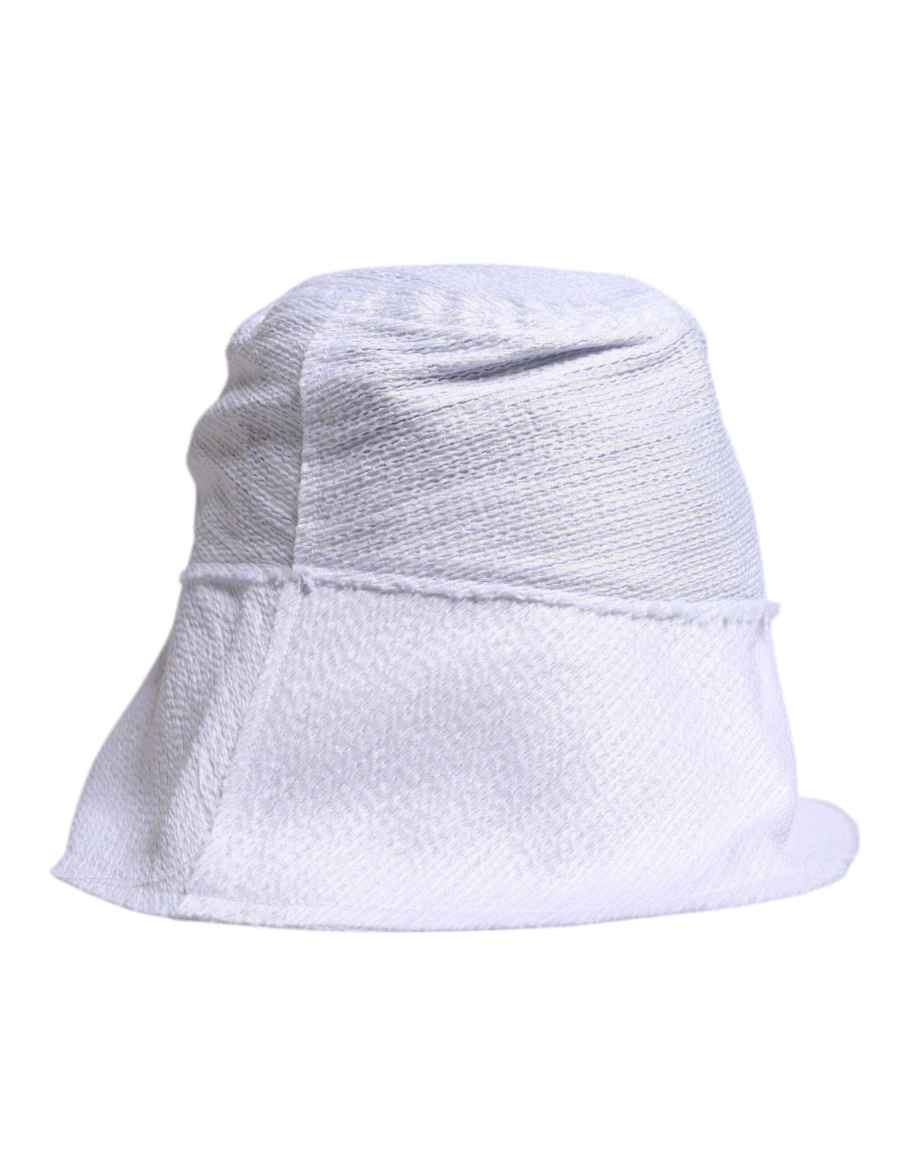 Dolce & Gabbana White Polyester Wide Brim Bucket Hat | Regal Royce