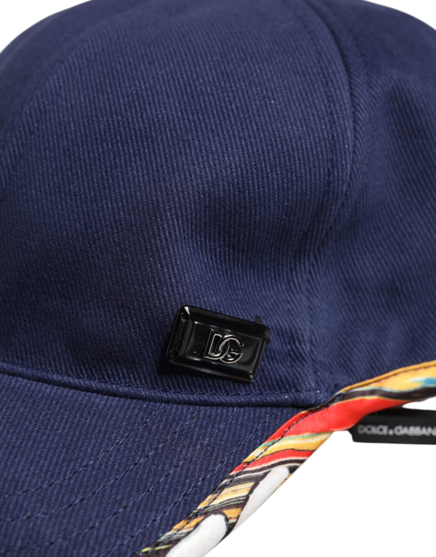 Dolce & Gabbana Blue Cotton 6 Panels Baseball Cap | Regal Royce