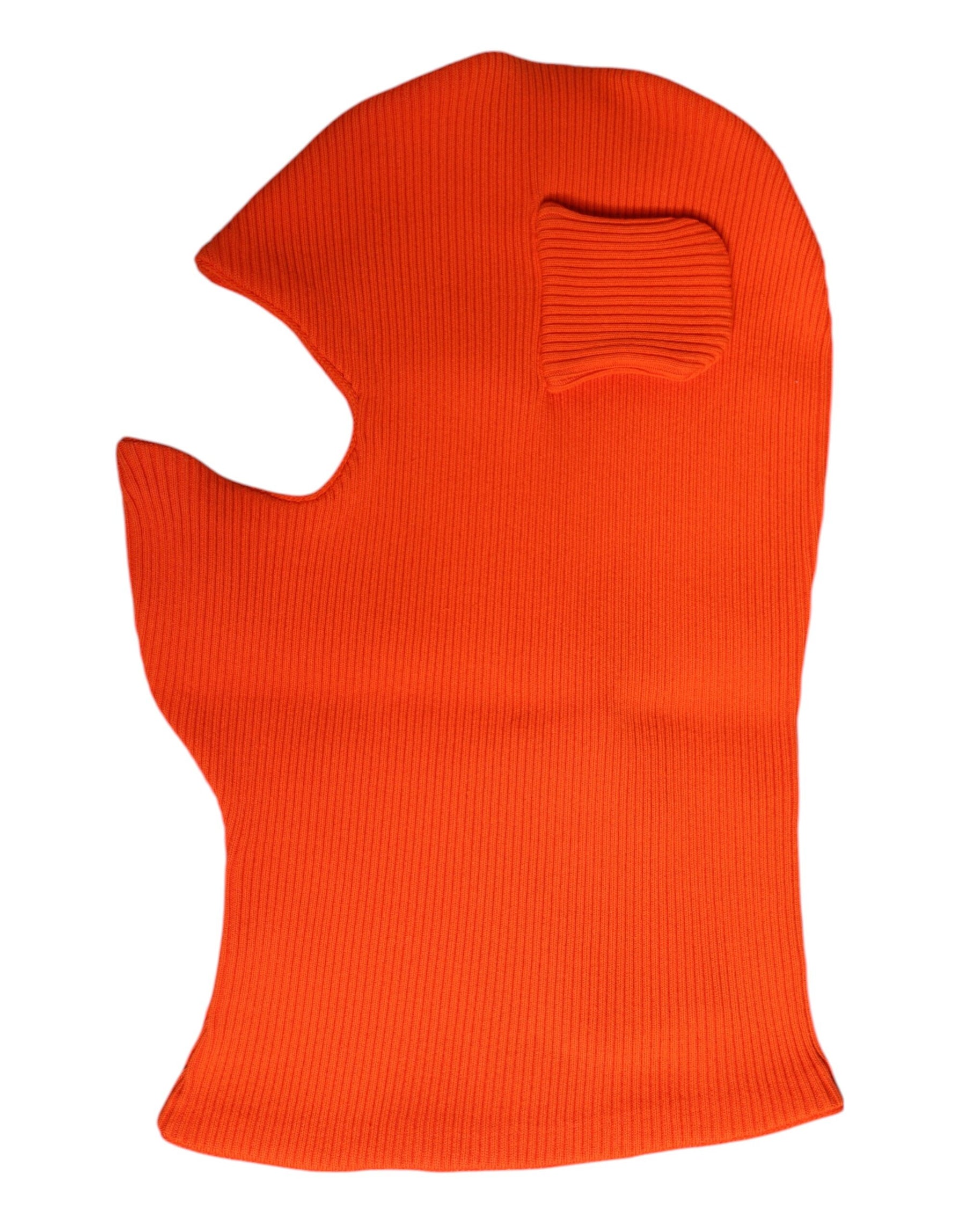 Dolce & Gabbana Orange Cotton Whole Head Wrap Balaclava Hat | Regal Royce