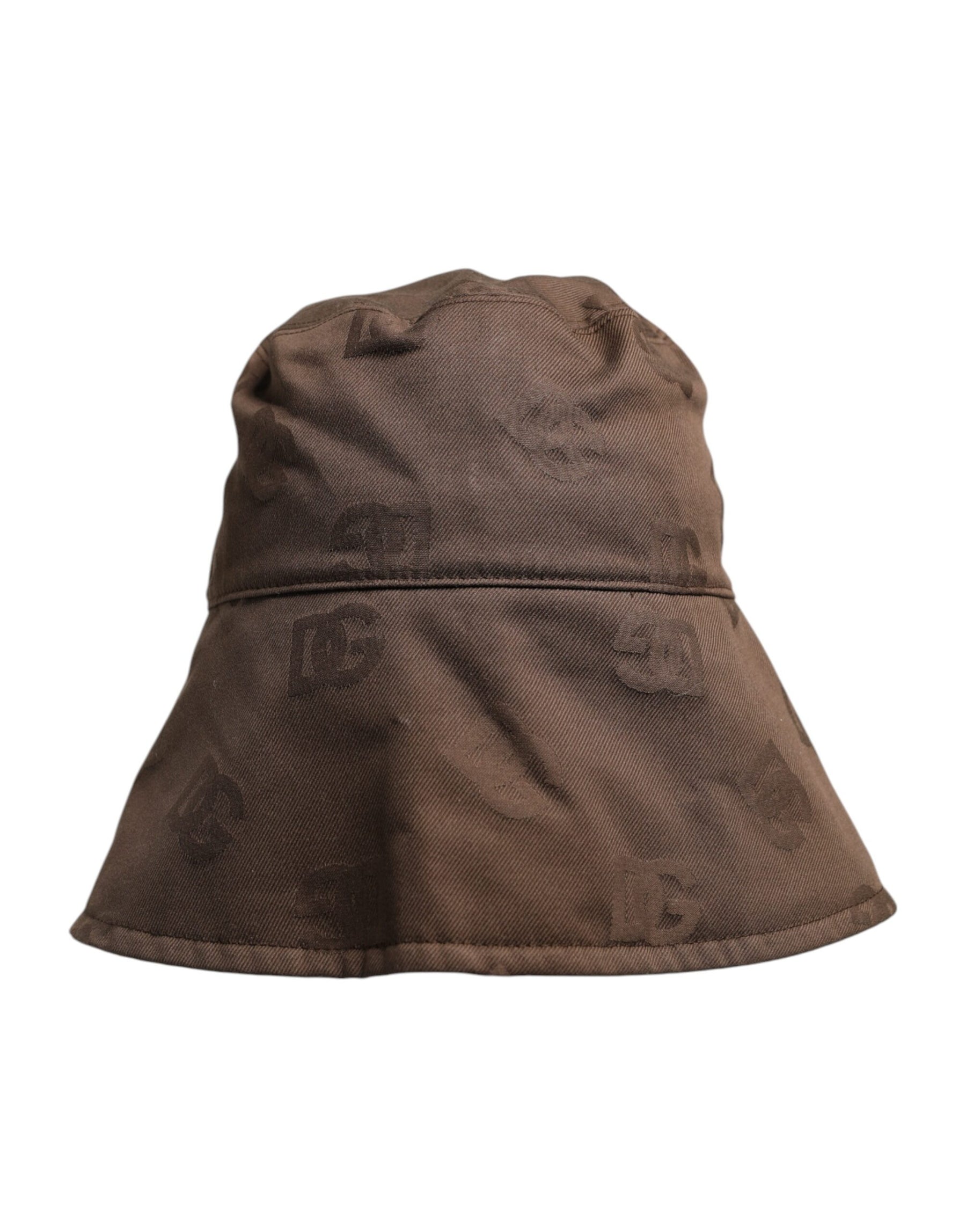 Dolce & Gabbana Brown Logo Monogram Cotton Bucket Cap | Regal Royce