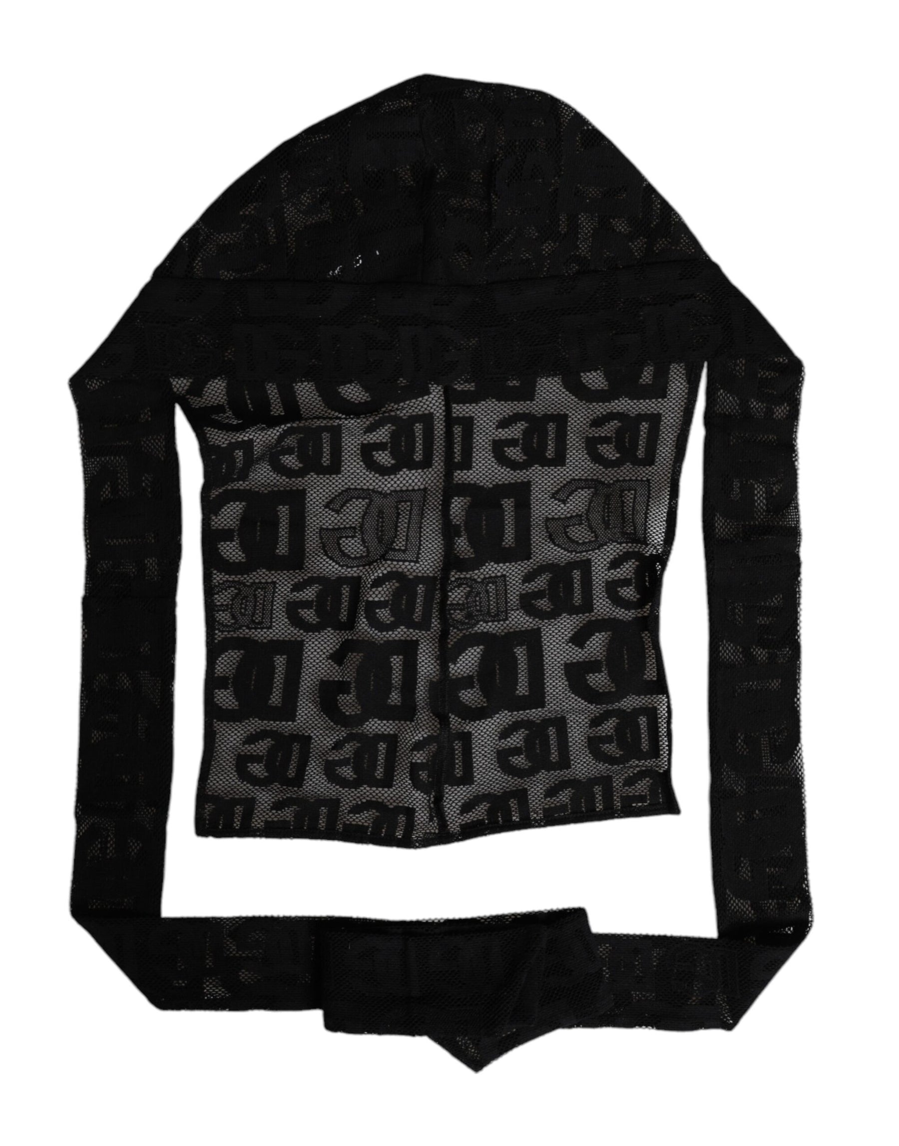 Dolce & Gabbana Black Logo Mesh Whole Head Wrap Hat | Regal Royce