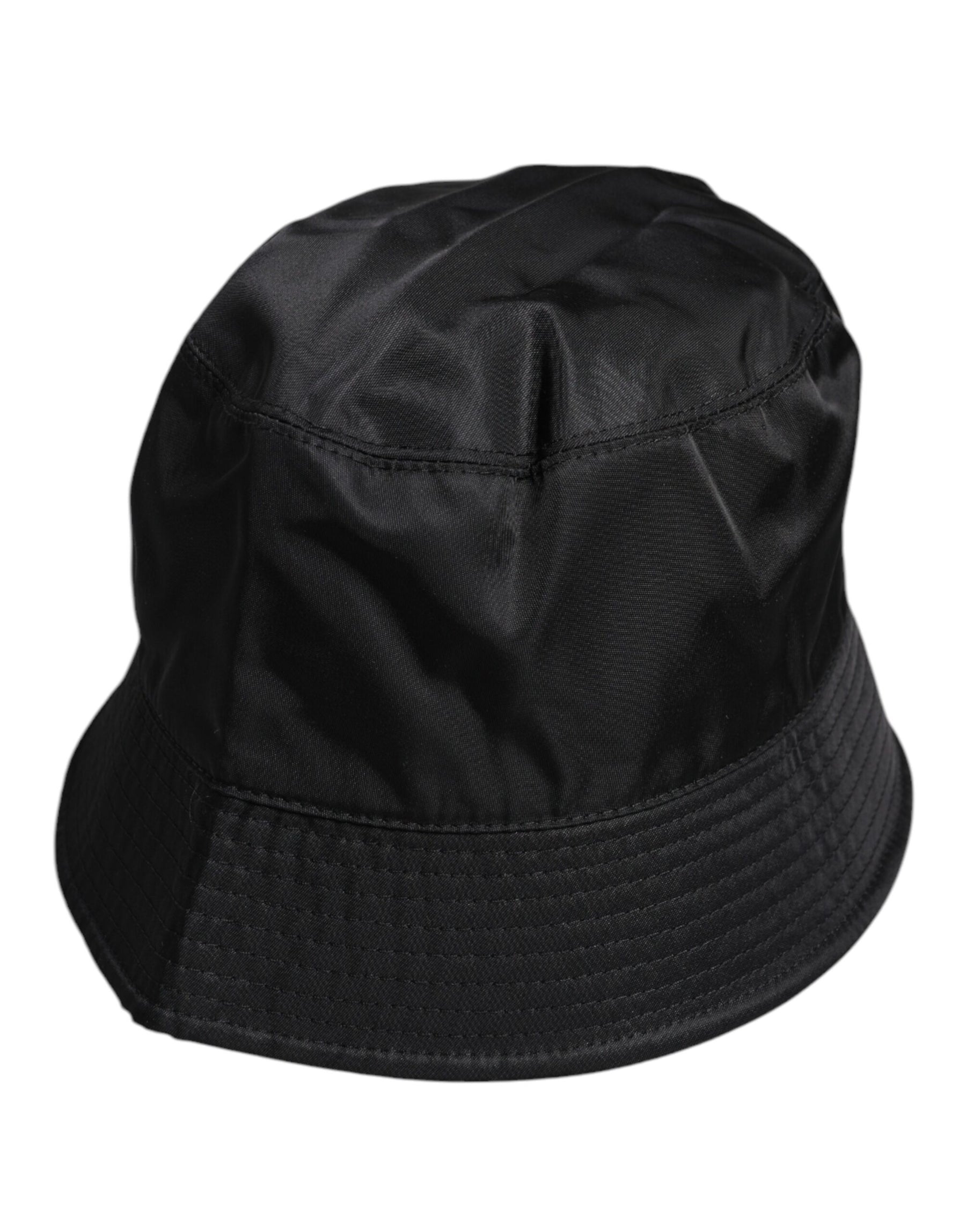 Dolce & Gabbana Black Cotton Wide Brim Bucket Hat | Regal Royce