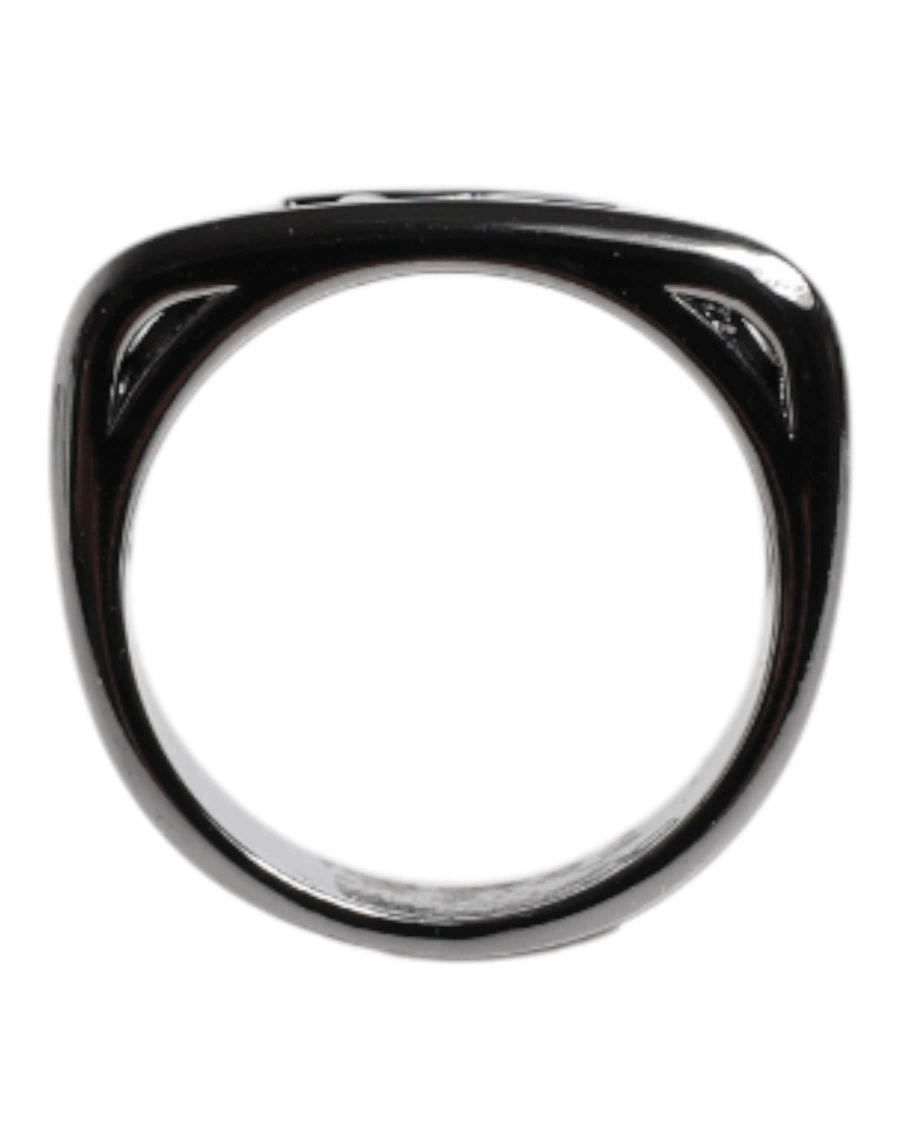 Dolce & Gabbana Silver Tone Brass Anello DG Logo Ring | Regal Royce