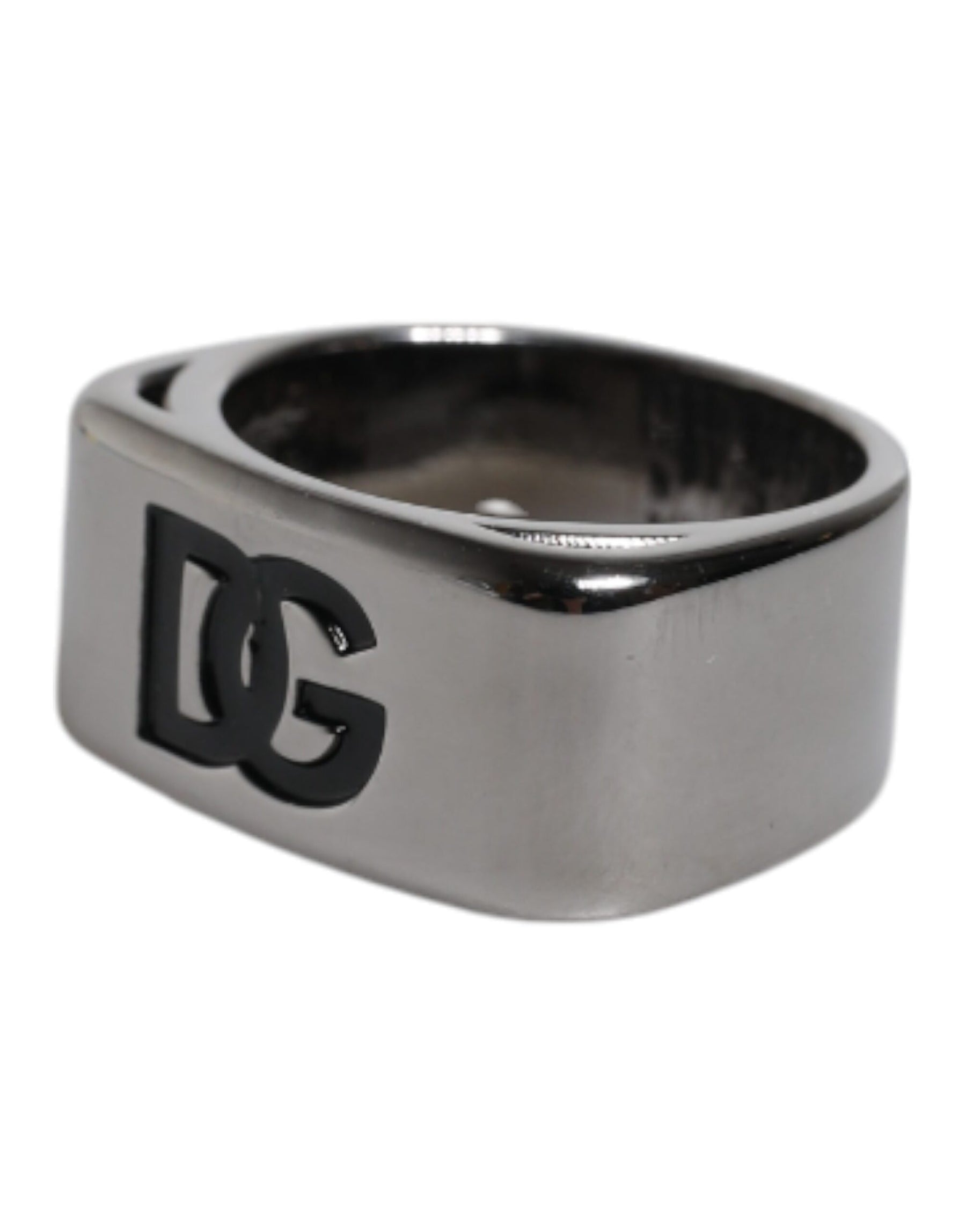Dolce & Gabbana Silver Tone Brass Anello DG Logo Ring | Regal Royce