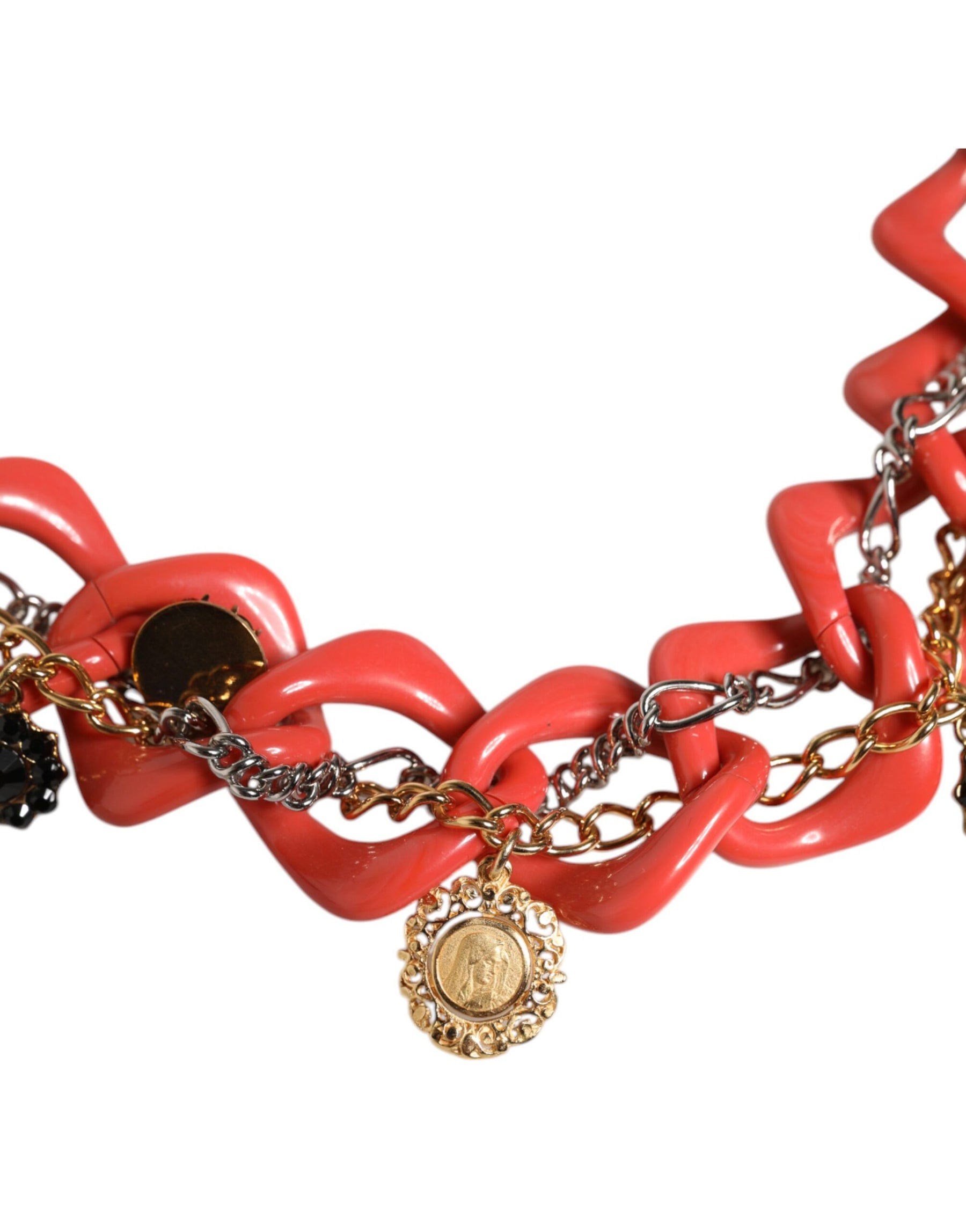 Dolce & Gabbana Multicolor Embellished Waist Chain Belt | Regal Royce