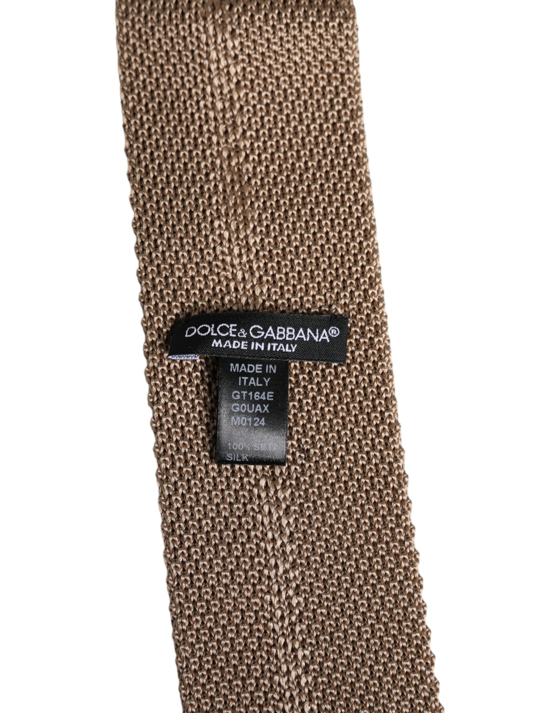 Dolce & Gabbana Brown Silk Adjustable Necktie Tie | Regal Royce