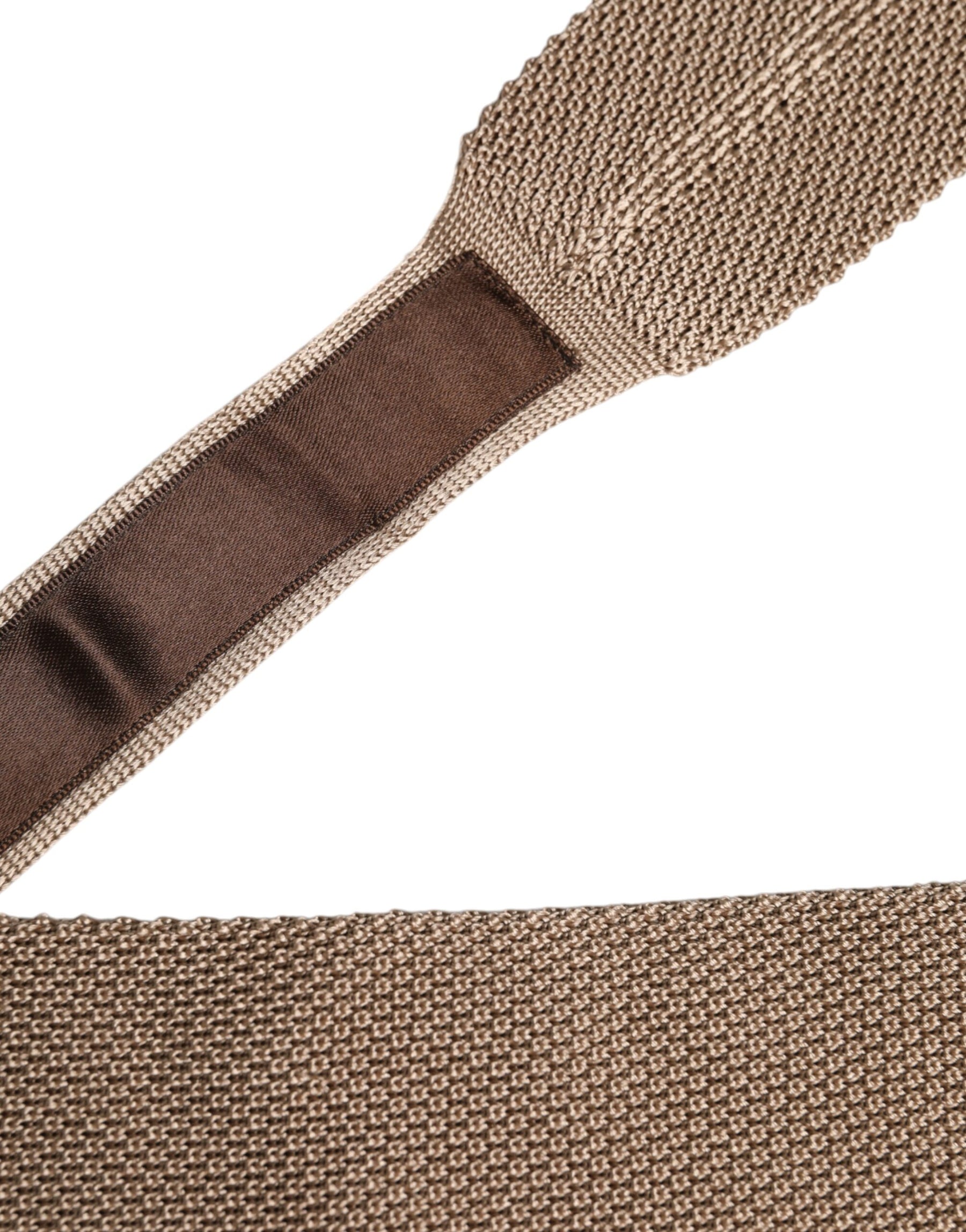 Dolce & Gabbana Brown Silk Adjustable Necktie Tie | Regal Royce
