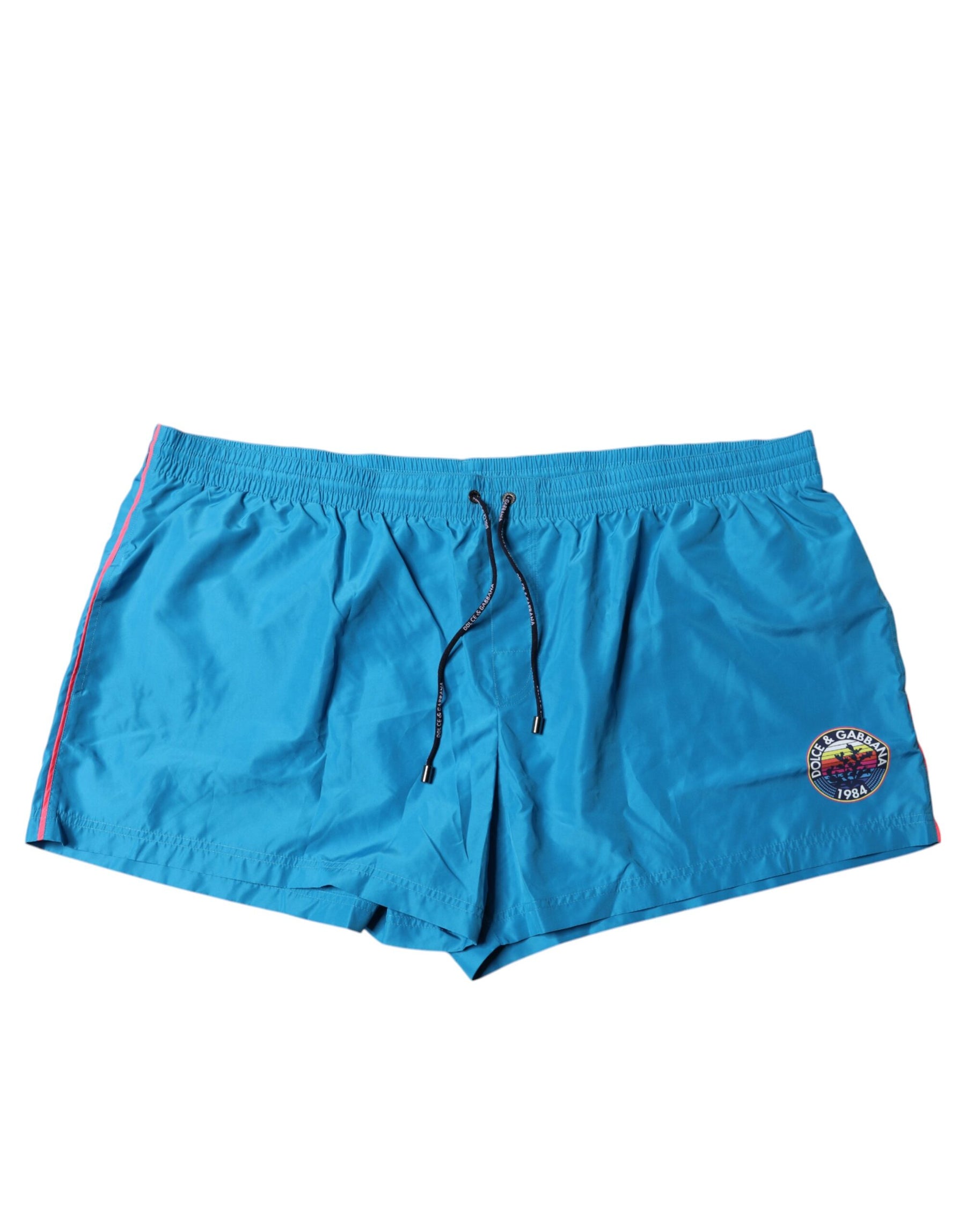 Dolce & Gabbana Turquoise Logo Beachwear Shorts 2Pc Swimwear | Regal Royce