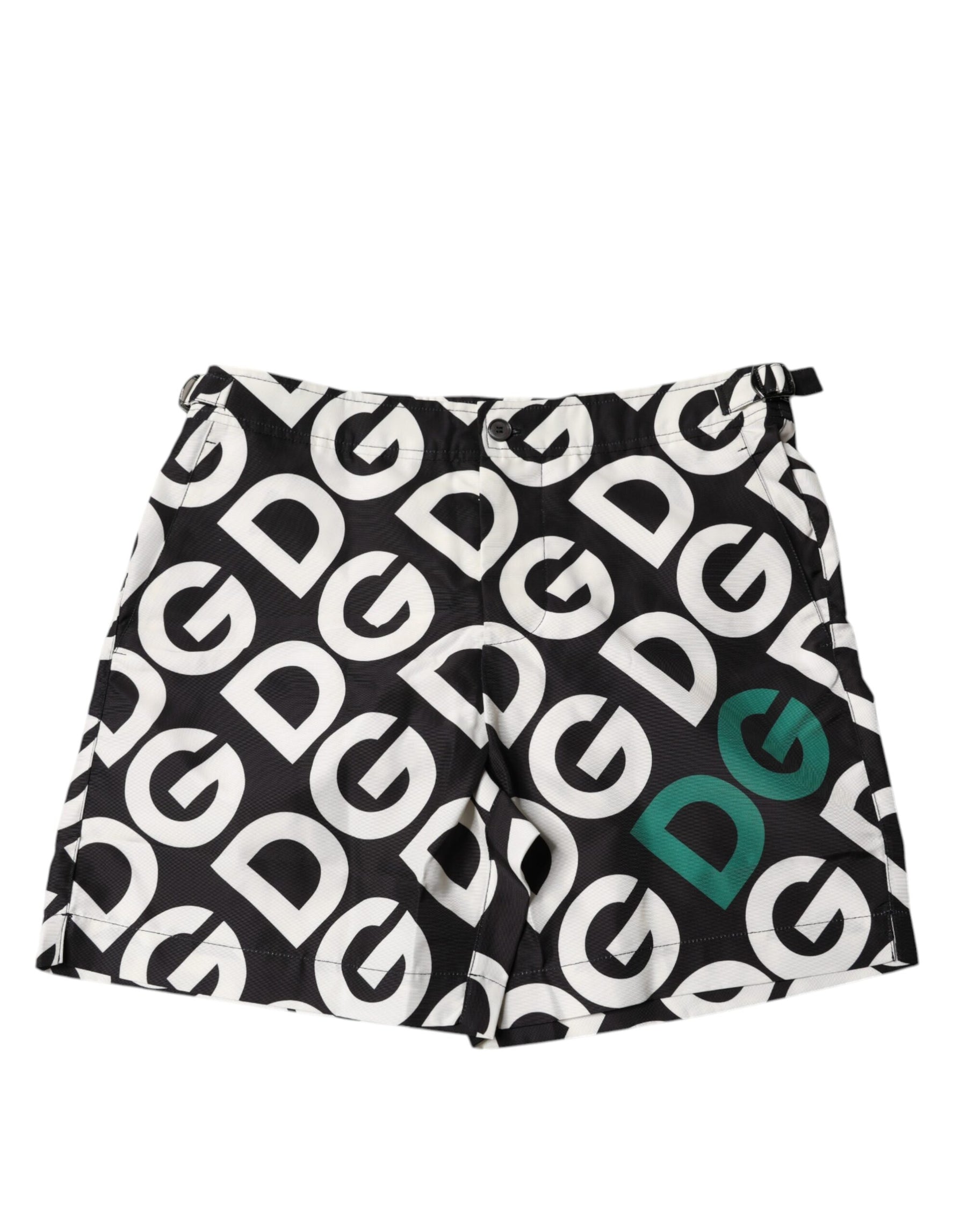 Dolce & Gabbana Black White Logo Beachwear Shorts Swimwear | Regal Royce