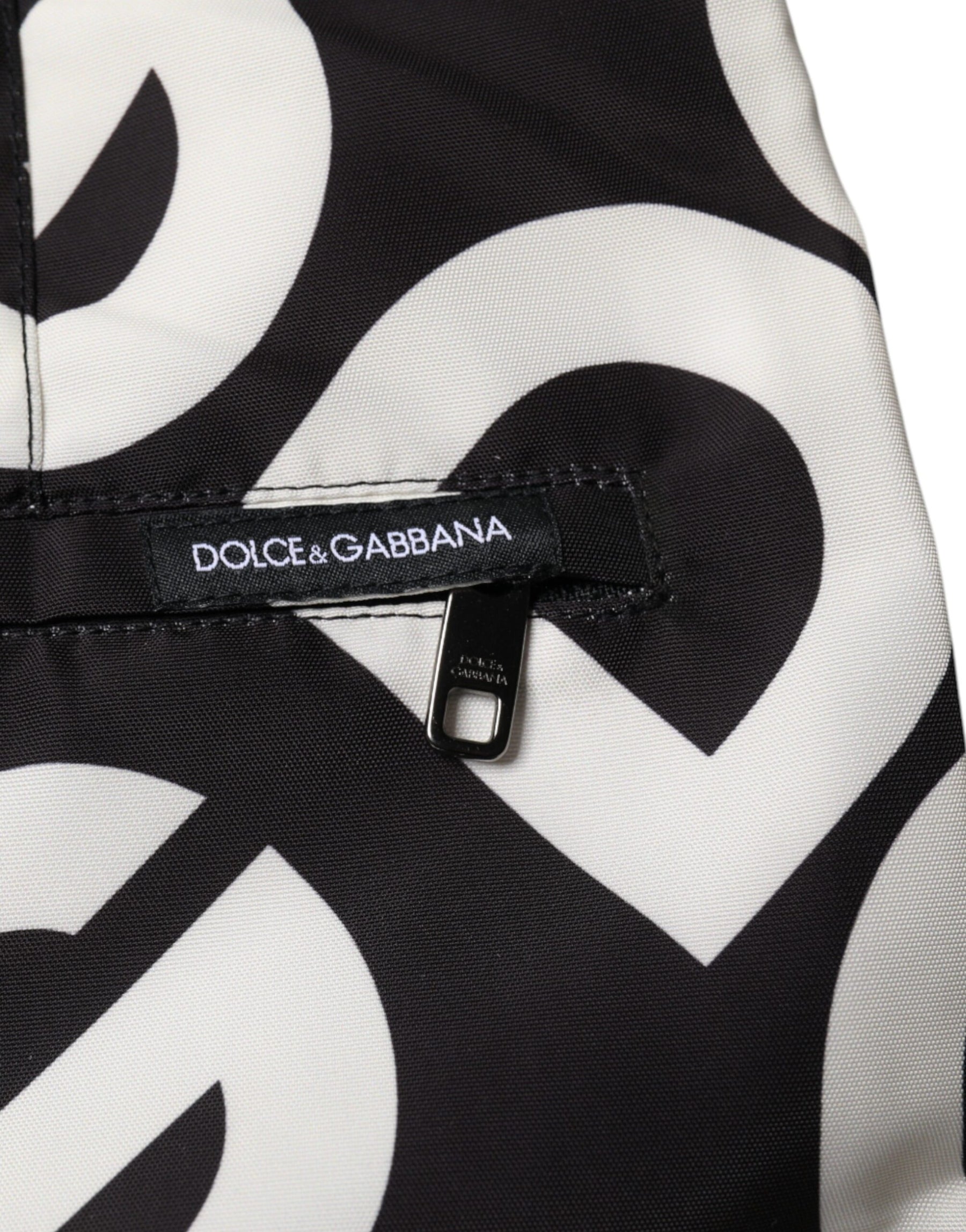 Dolce & Gabbana Black White Logo Beachwear Shorts Swimwear | Regal Royce