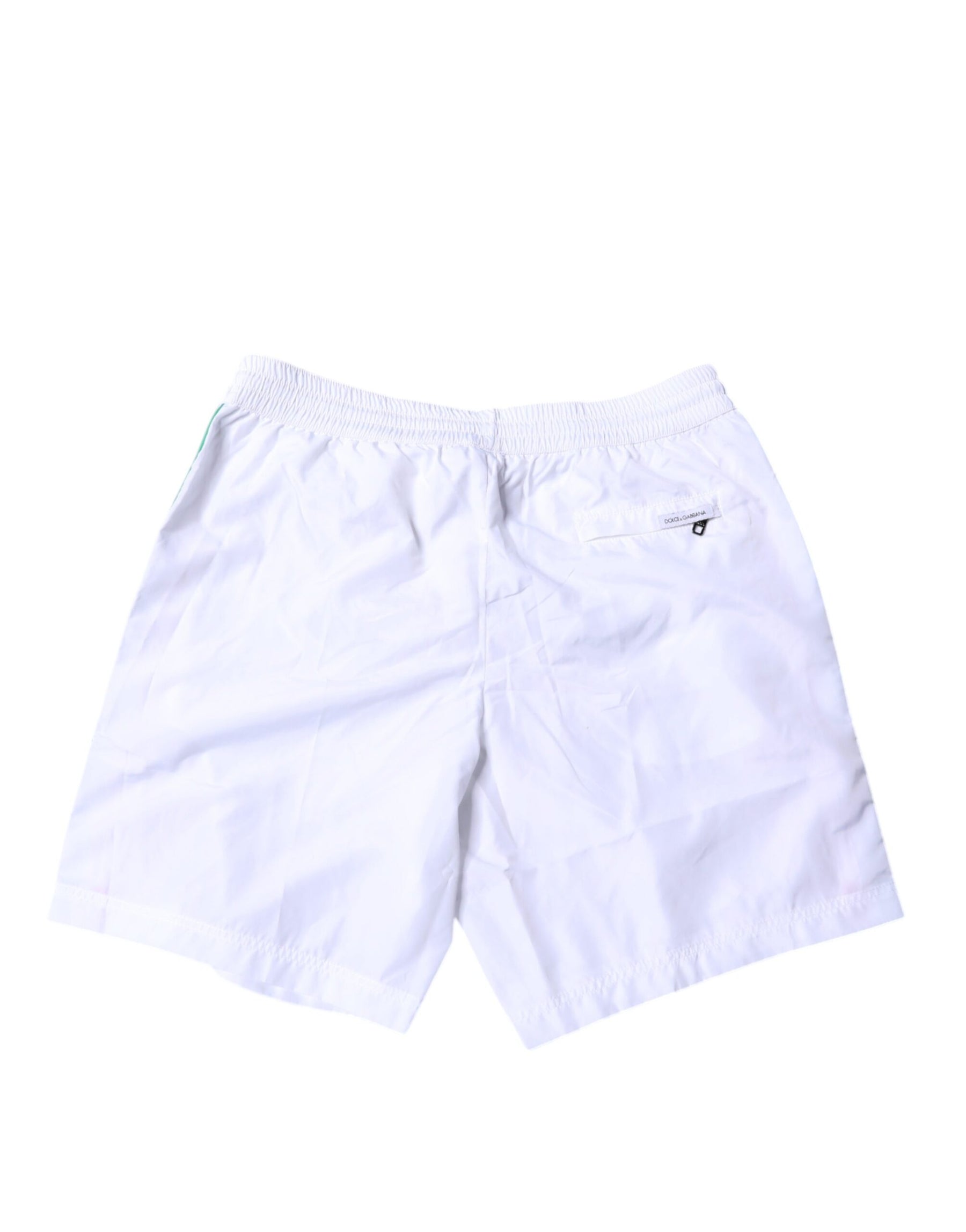 Dolce & Gabbana White Stripes Beachwear Shorts 2 Pc Swimwear | Regal Royce