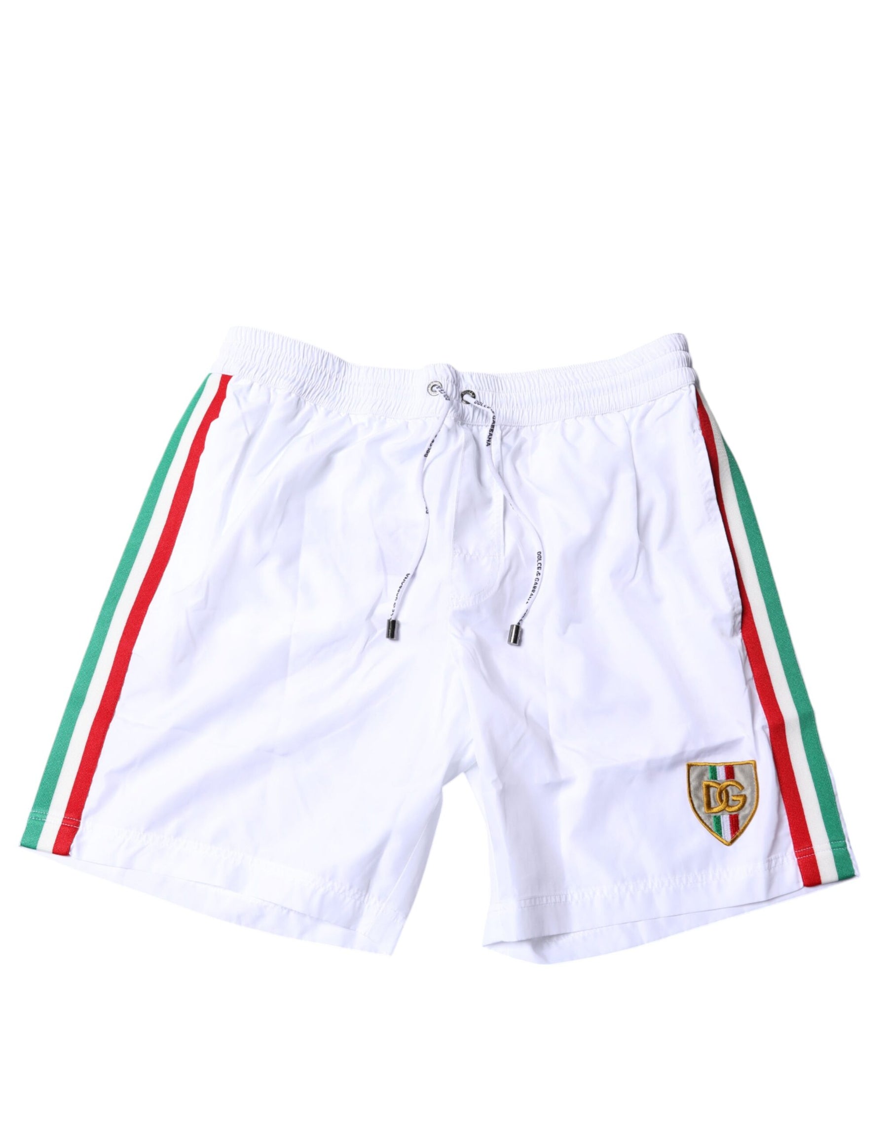 Dolce & Gabbana White Stripes Beachwear Shorts 2 Pc Swimwear | Regal Royce