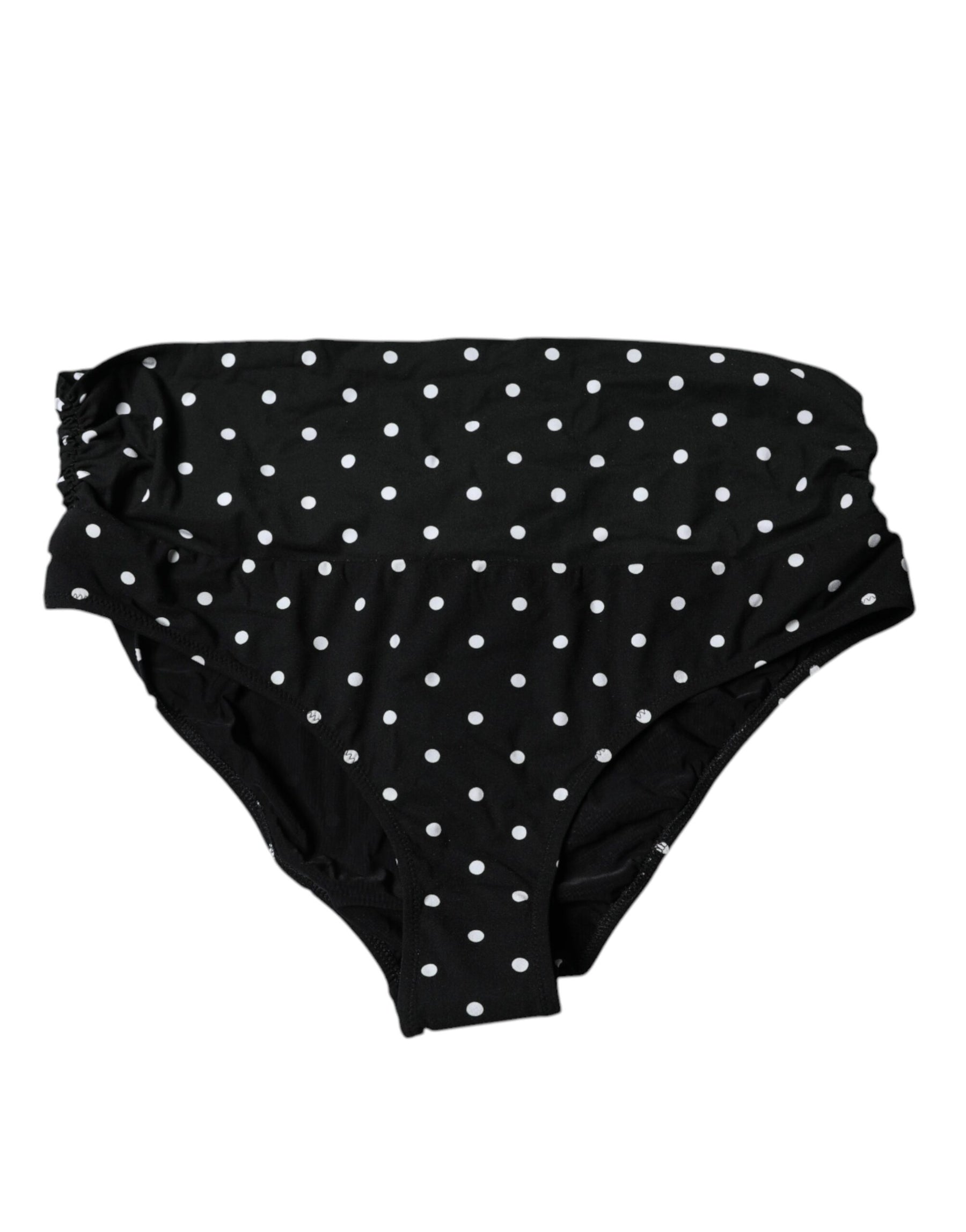 Dolce & Gabbana Black Polka Dot Swimsuit Bikini Bottom Swimwear | Regal Royce