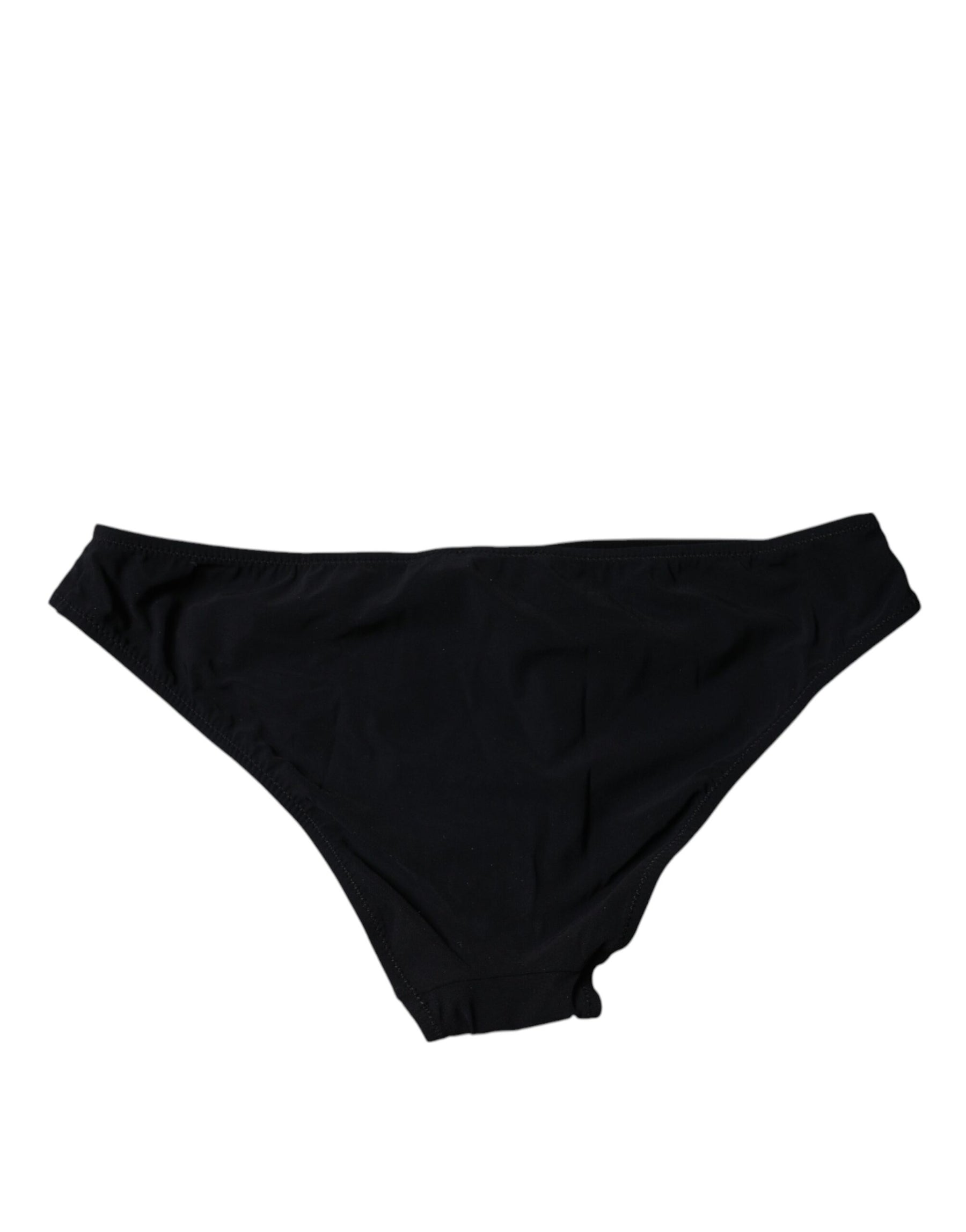 Dolce & Gabbana Black Nylon Stretch Mid Waist Panty Underwear | Regal Royce