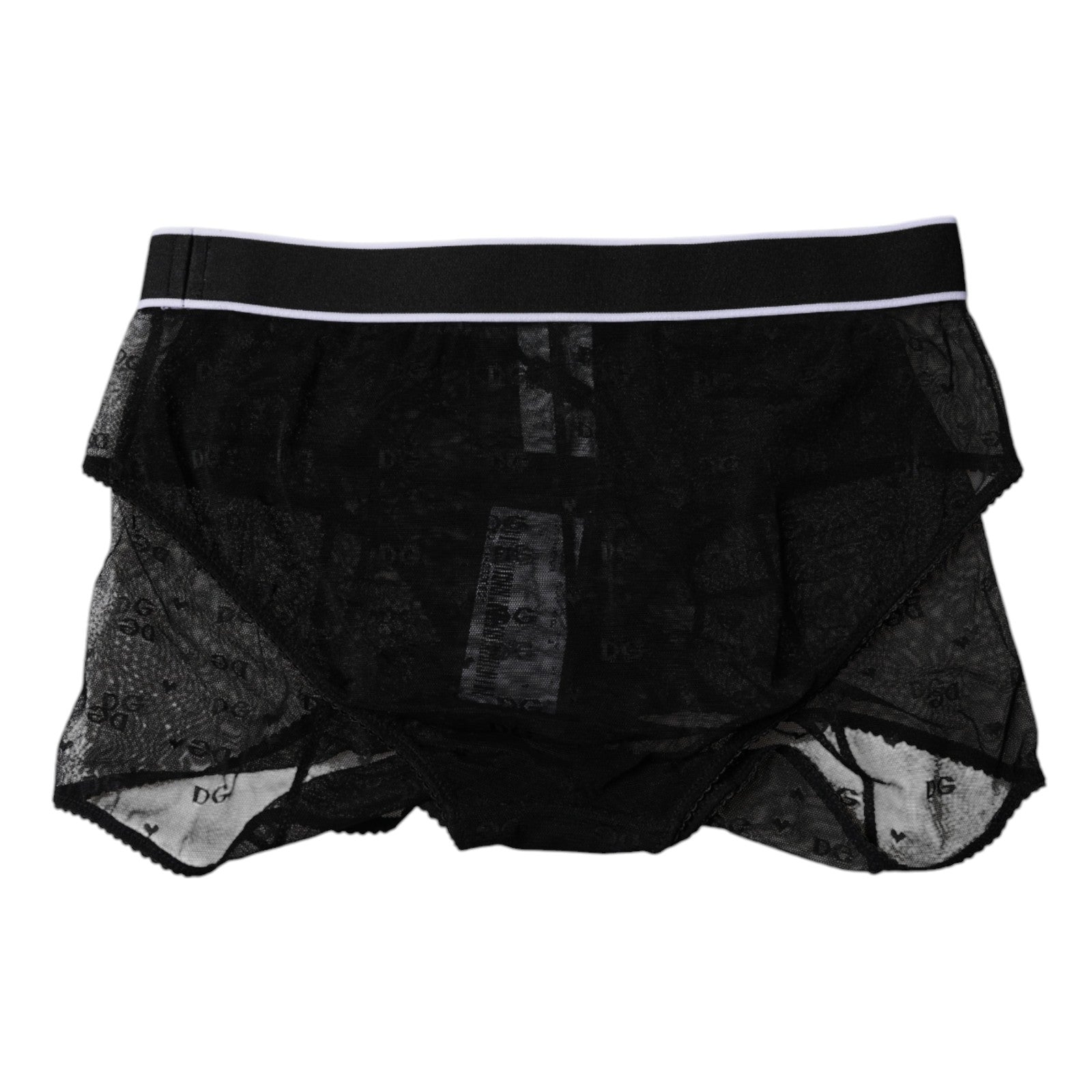 Dolce & Gabbana Black Tulle Nylon Mid Waist Panty Underwear | Regal Royce