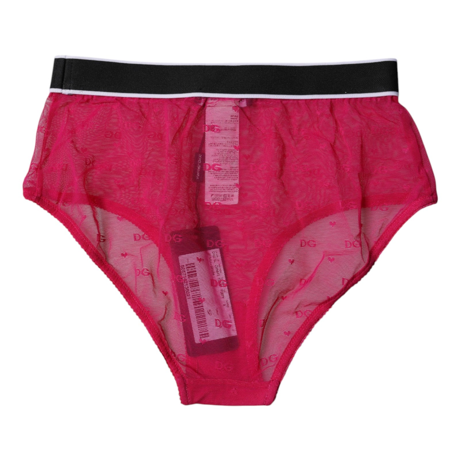 Dolce & Gabbana Fuchsia Tulle Nylon Mid Waist Panty Underwear | Regal Royce