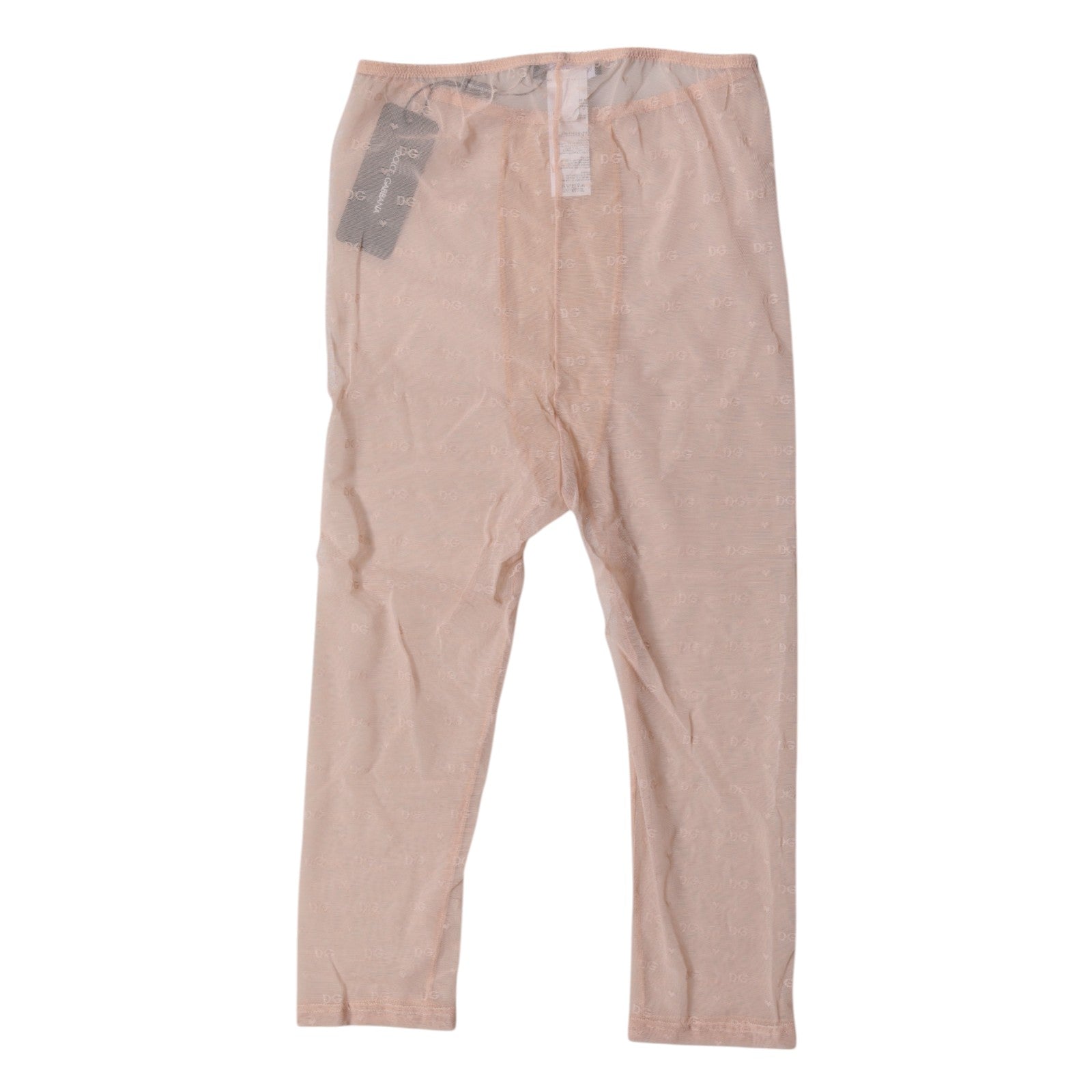 Dolce & Gabbana Beige Logo Lace Lingerie Cropped Tights Underwear | Regal Royce