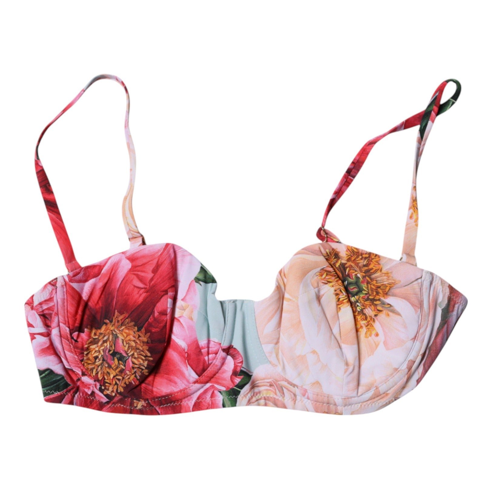 Dolce & Gabbana Multicolor Floral Padded Balconette Bra Underwear | Regal Royce