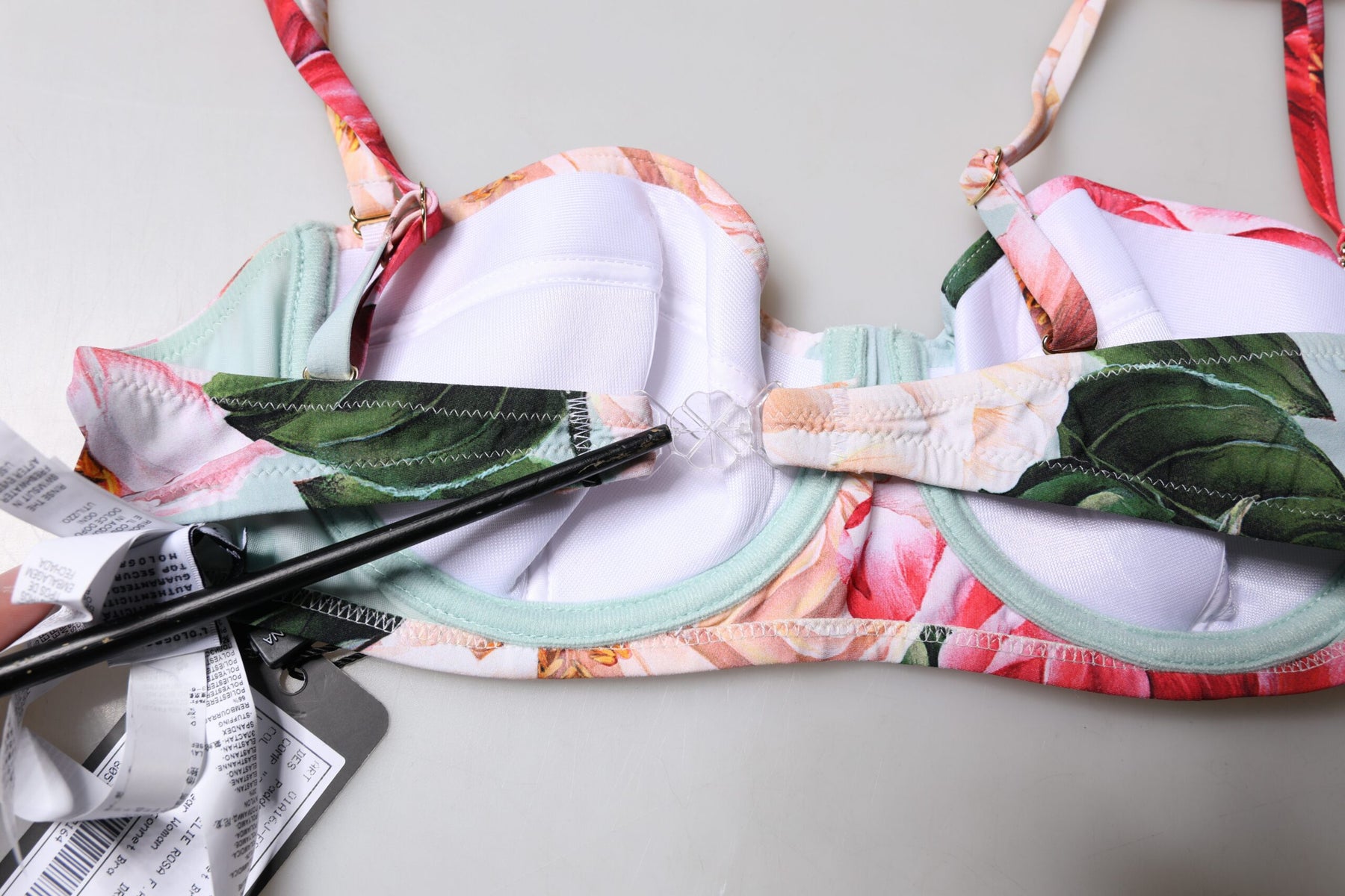 Dolce & Gabbana Multicolor Floral Padded Balconette Bra Underwear | Regal Royce