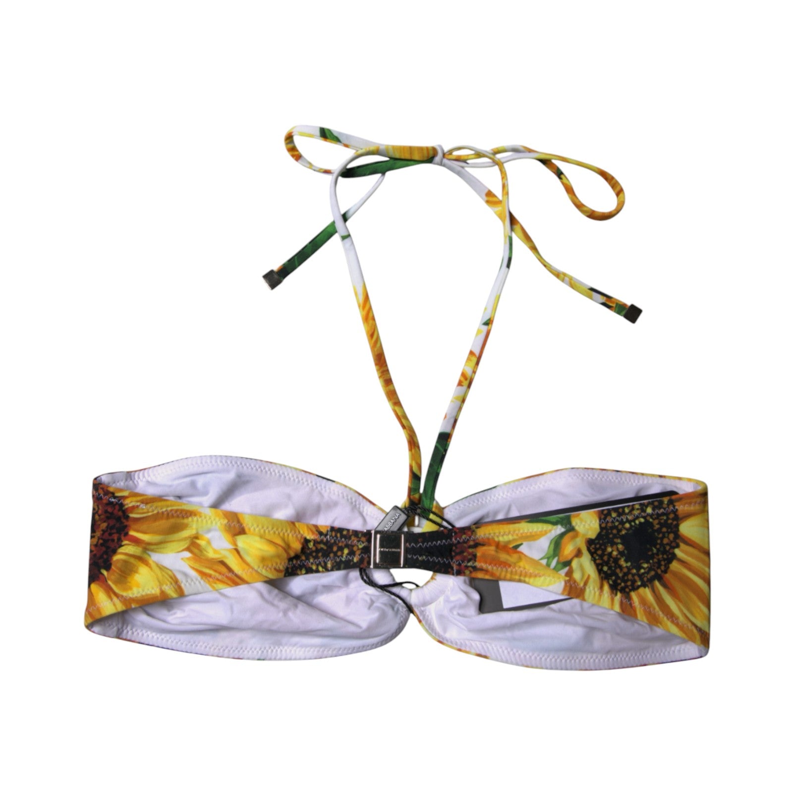 Dolce & Gabbana Multicolor Floral Halter Beachwear Bikini Top Swimwear | Regal Royce