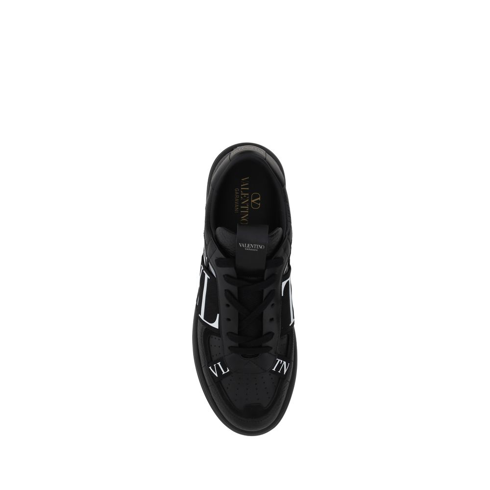 Valentino Garavani Black Leather VL7N Sneakers | Regal Royce