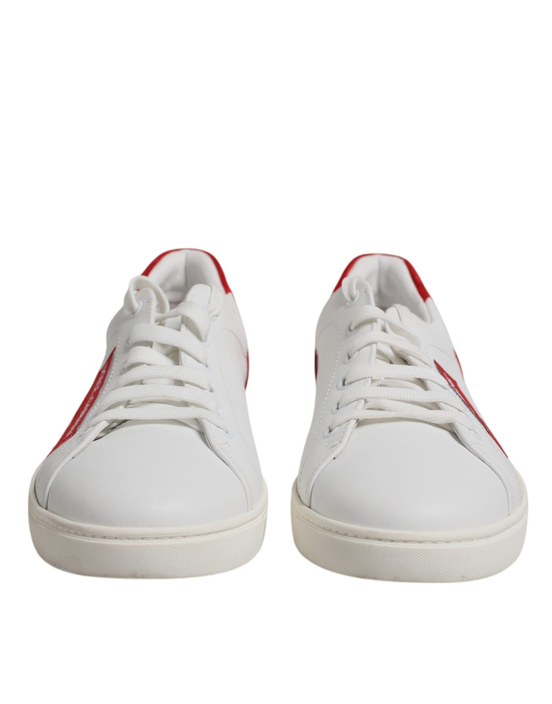 Dolce & Gabbana White Suede Leather Low Top Sneakers Shoes | Regal Royce