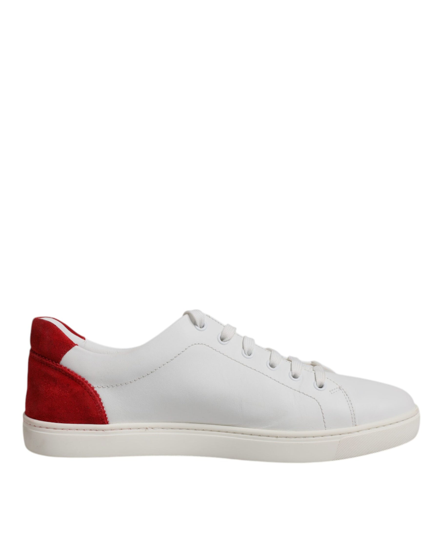 Dolce & Gabbana White Suede Leather Low Top Sneakers Shoes | Regal Royce