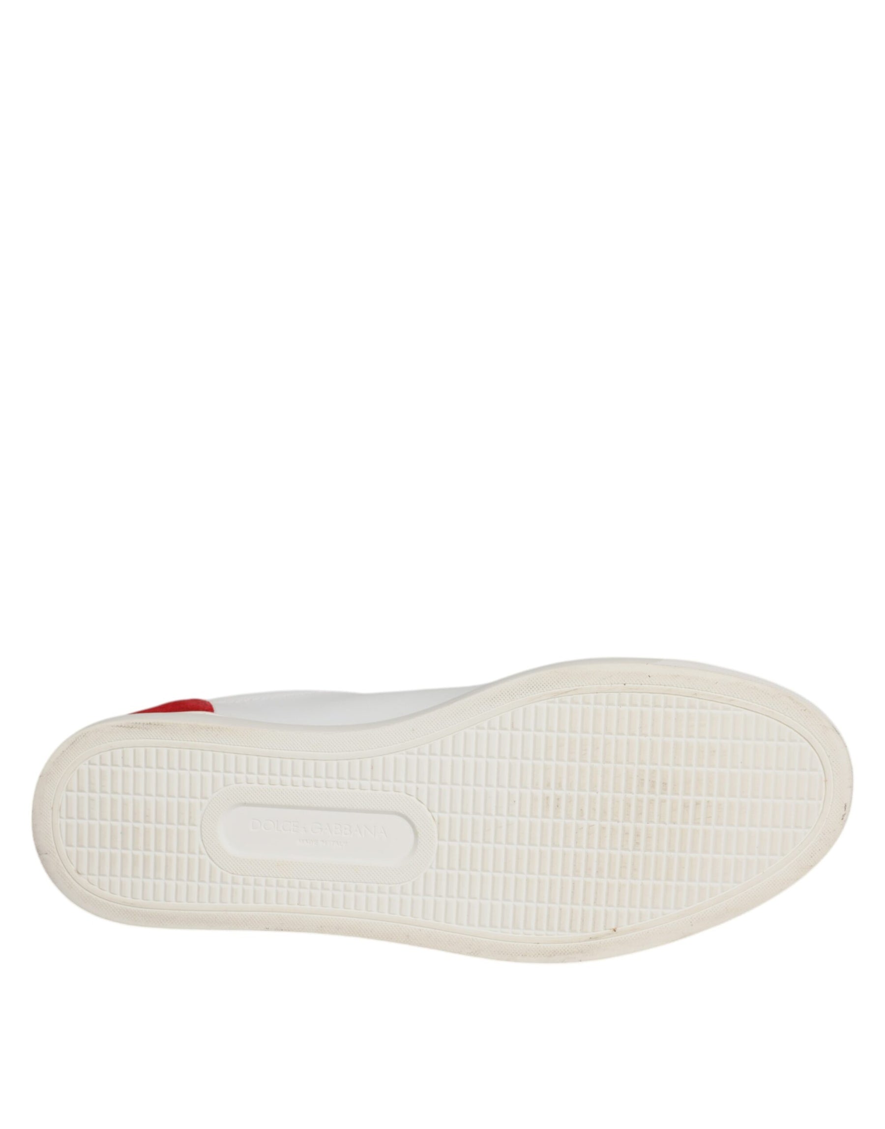Dolce & Gabbana White Suede Leather Low Top Sneakers Shoes | Regal Royce