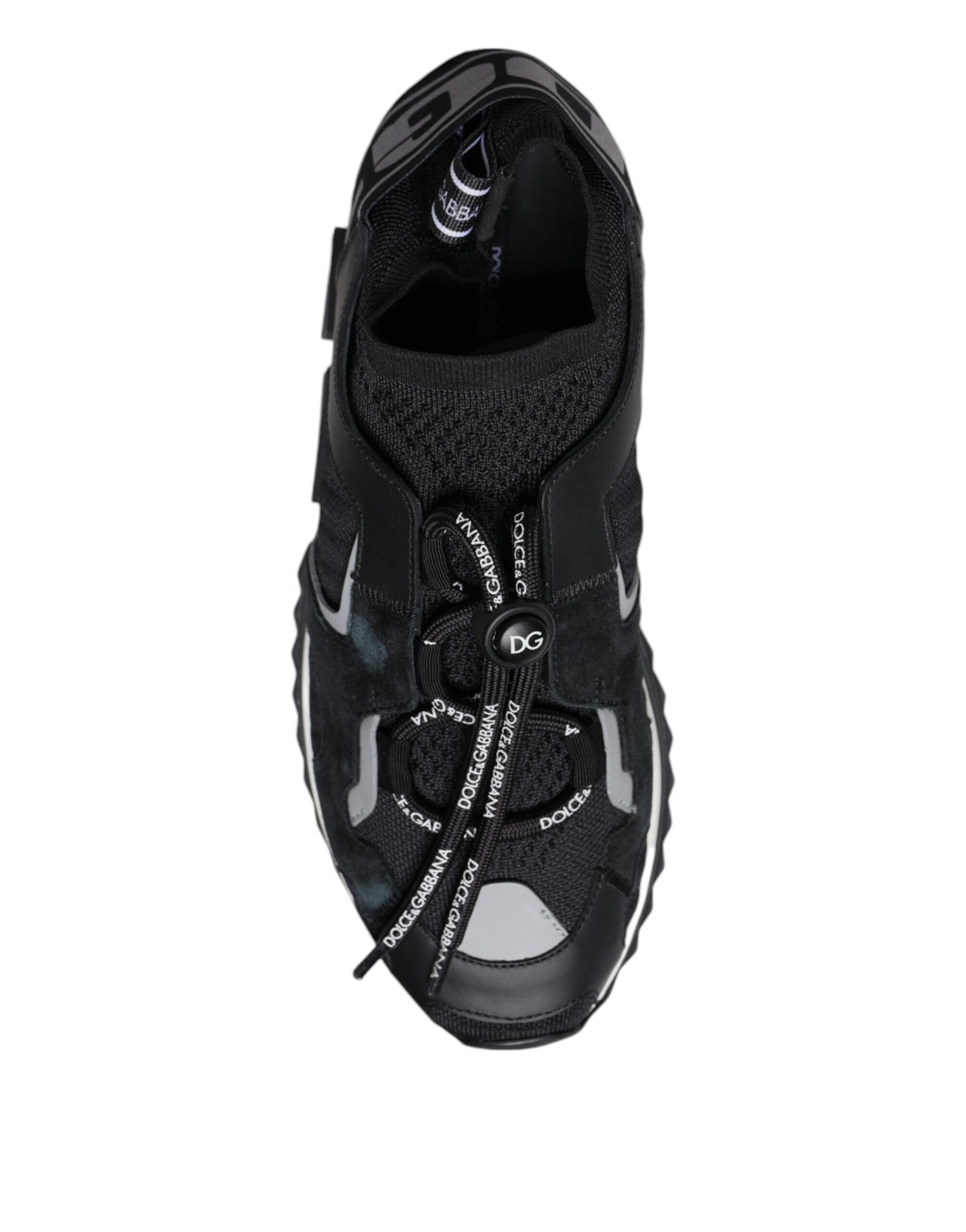 Dolce & Gabbana Black Mesh Sorrento Trekking Sneakers Shoes | Regal Royce