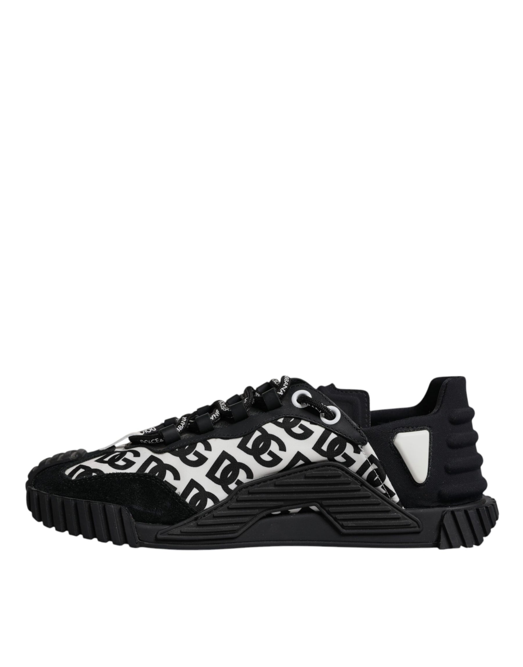 Dolce & Gabbana Black Logo Lace Up Low Top NS1 Sneakers Shoes | Regal Royce