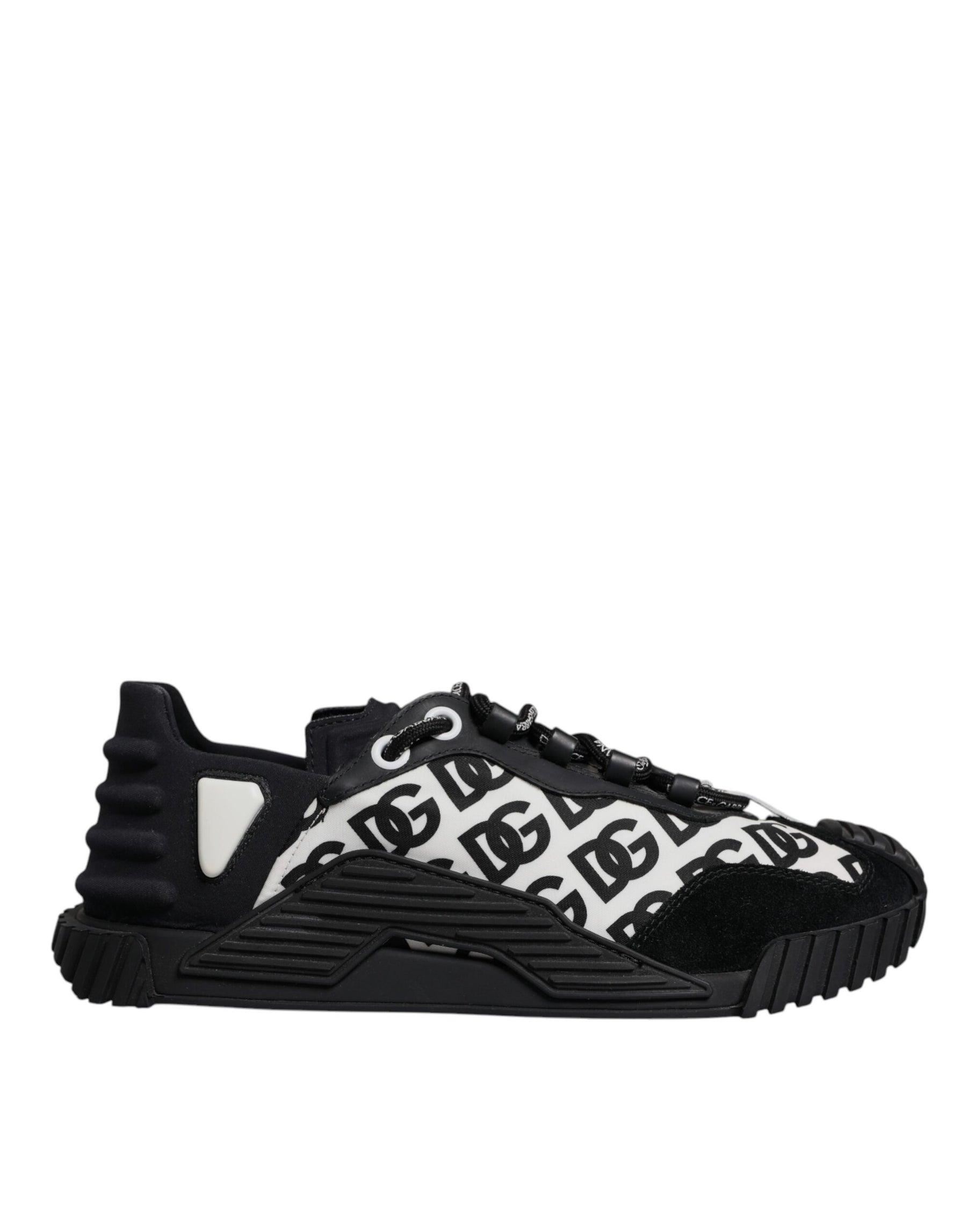 Dolce & Gabbana Black Logo Lace Up Low Top NS1 Sneakers Shoes | Regal Royce
