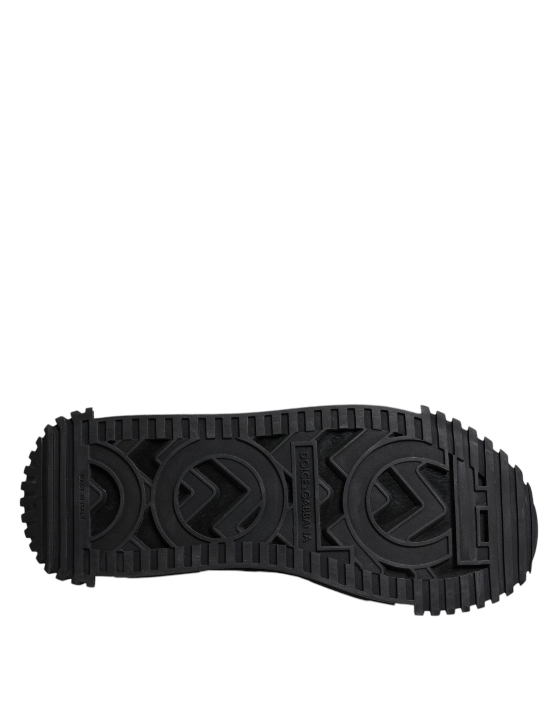 Dolce & Gabbana Black Logo Lace Up Low Top NS1 Sneakers Shoes | Regal Royce