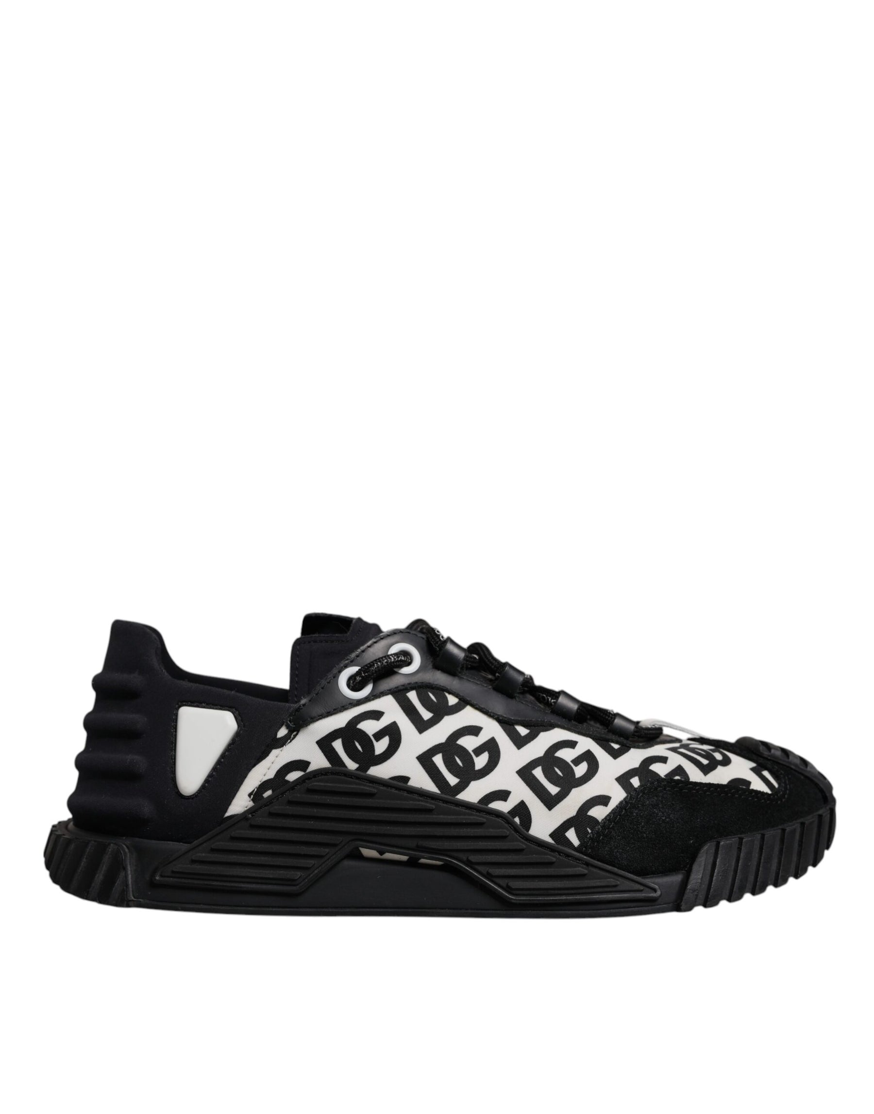 Dolce & Gabbana Black Logo Lace Up Low Top NS1 Sneakers Shoes | Regal Royce