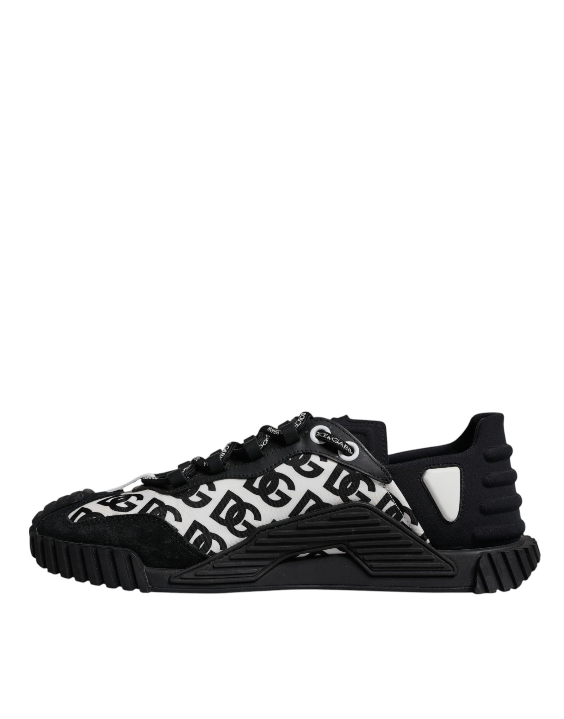 Dolce & Gabbana Black Logo Lace Up Low Top NS1 Sneakers Shoes | Regal Royce