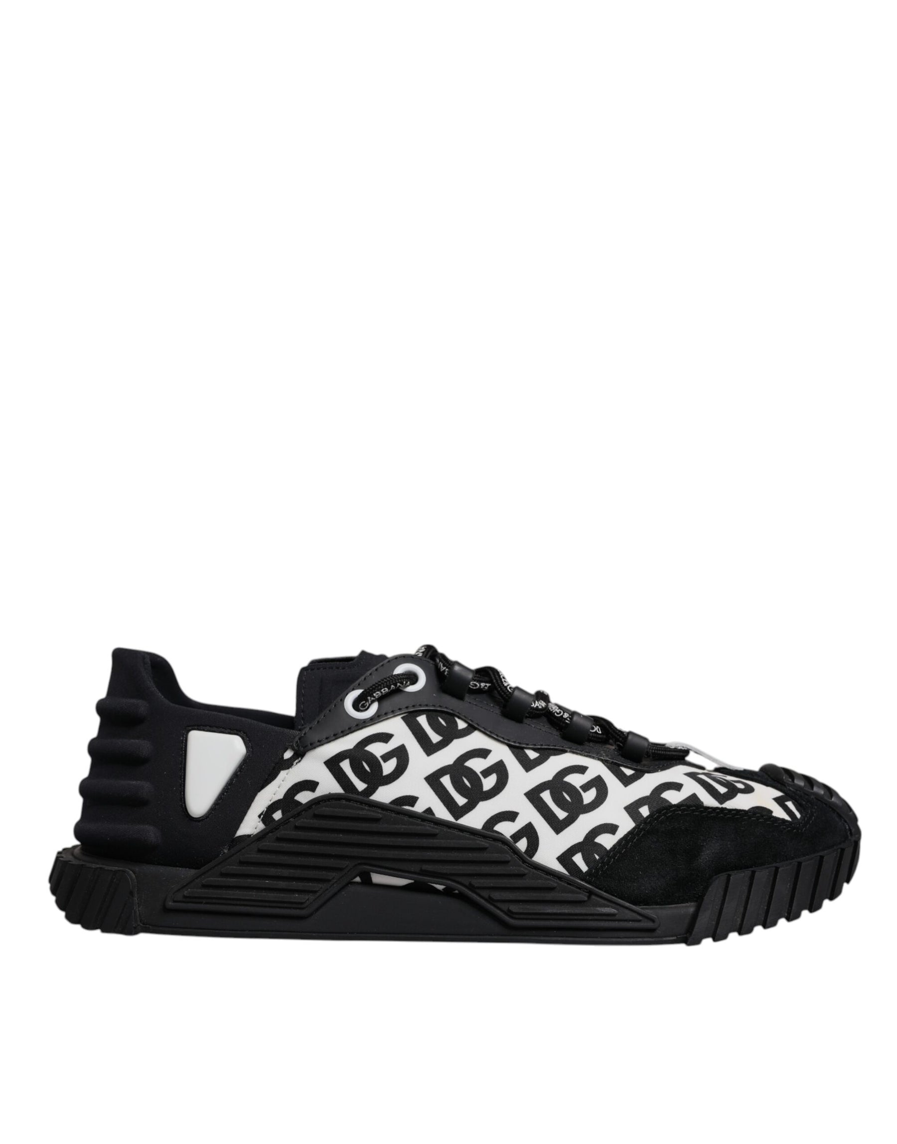 Dolce & Gabbana Black Logo Lace Up Low Top NS1 Sneakers Shoes | Regal Royce