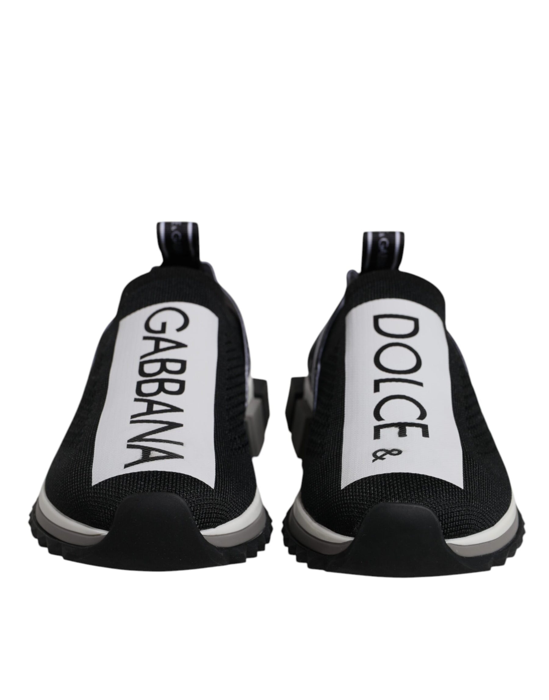 Dolce & Gabbana Black White Slip On Sorrento Sneakers Shoes | Regal Royce