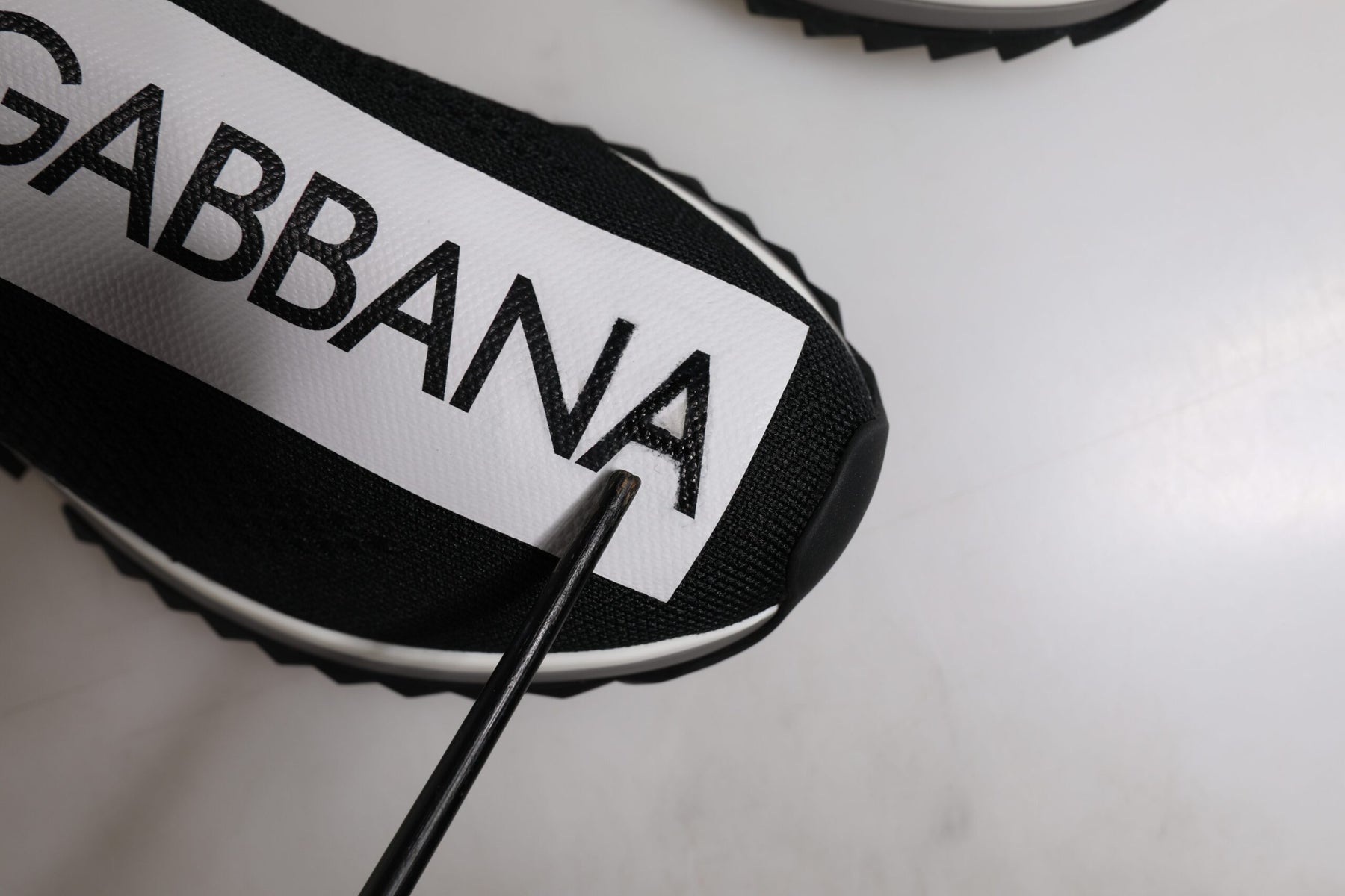 Dolce & Gabbana Black White Slip On Sorrento Sneakers Shoes | Regal Royce