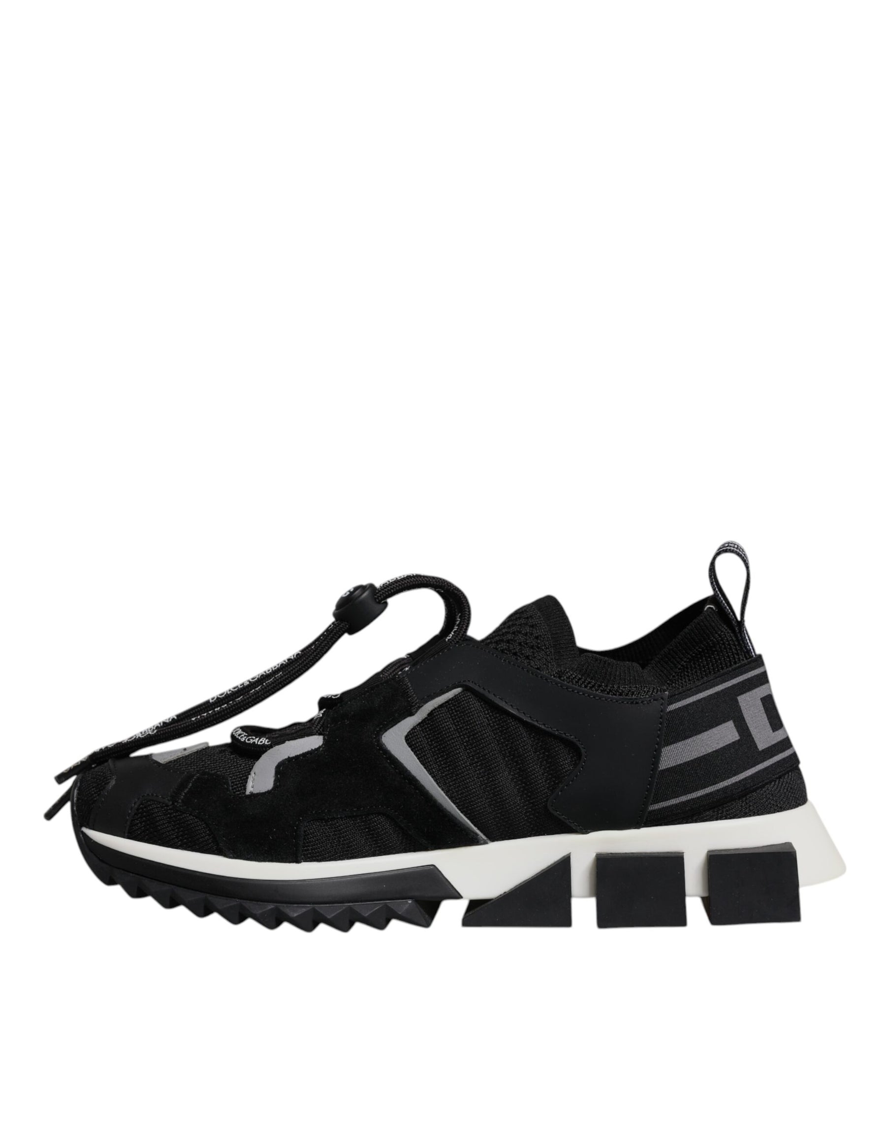 Dolce & Gabbana Black Mesh Sorrento Trekking Sneakers Shoes | Regal Royce