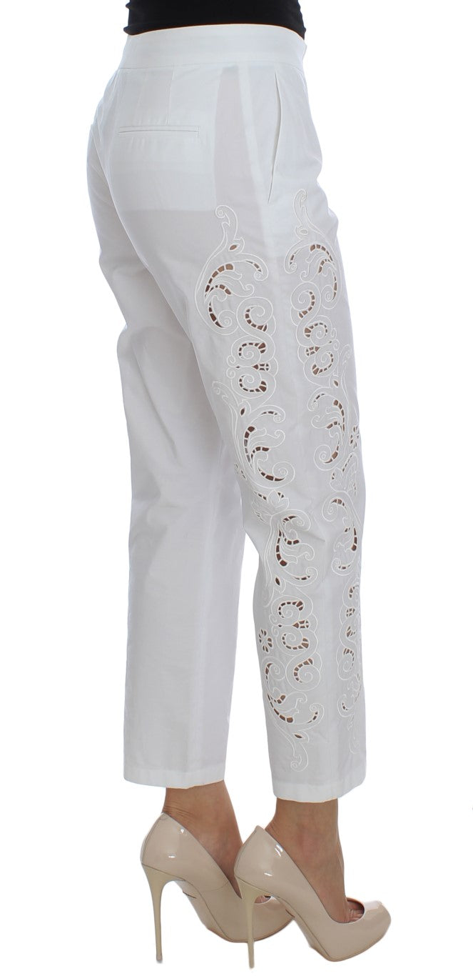 Dolce & Gabbana White Floral Cutout Dress Sicily Pants | Regal Royce