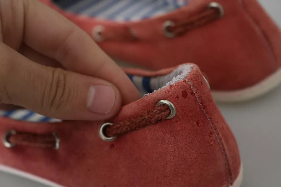 Pantofola D'Oro Scarlet Red Blue Stripe Flat Slip-On Shoes | Regal Royce