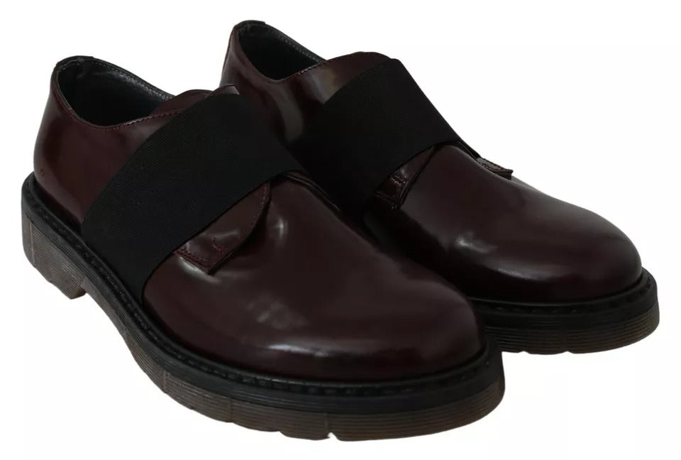 Dr. Martens Dark Brown Leather Elastic Strap Shoes | Regal Royce
