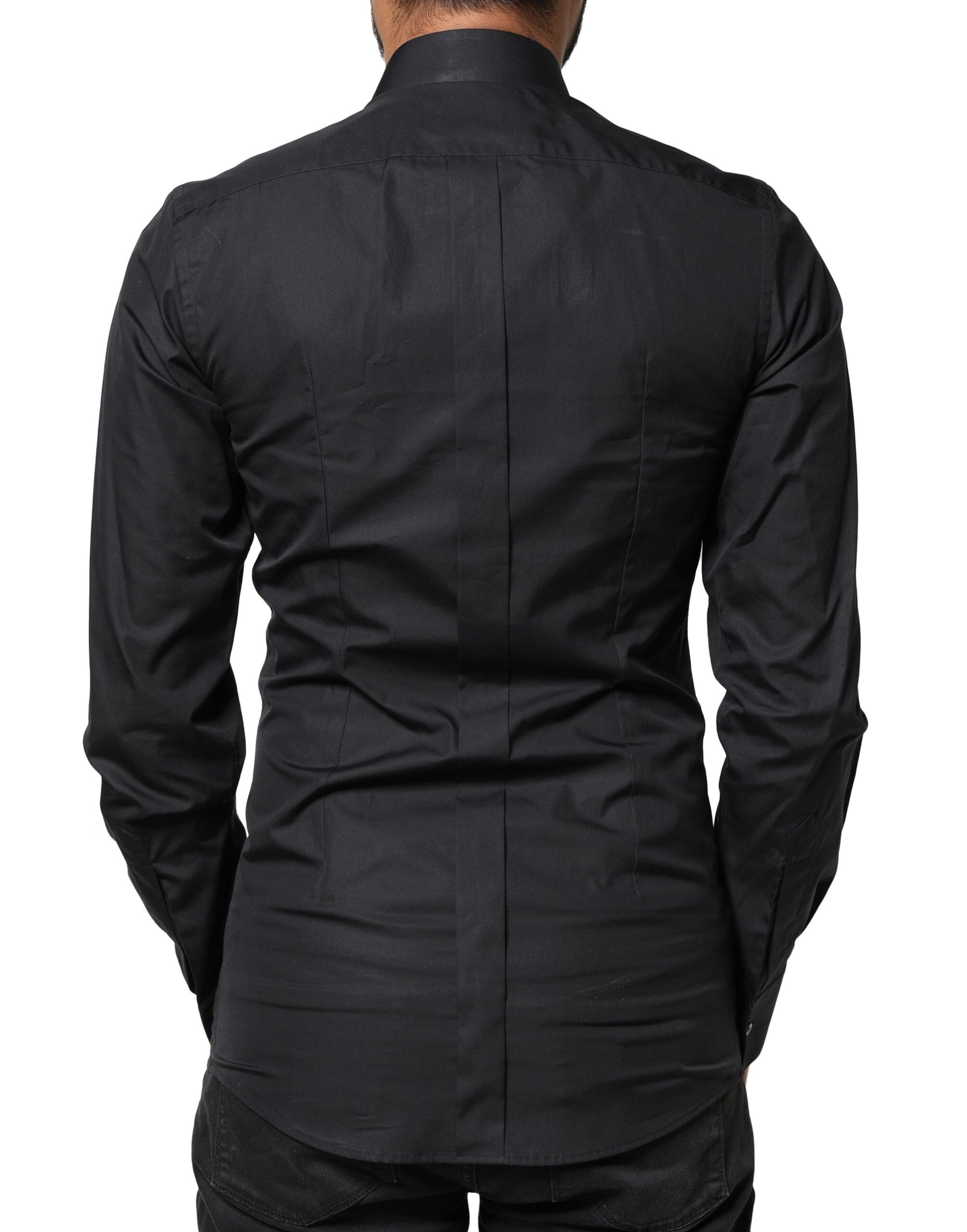 Dolce & Gabbana Black Love Embroidery GOLD Formal Dress Shirt | Regal Royce