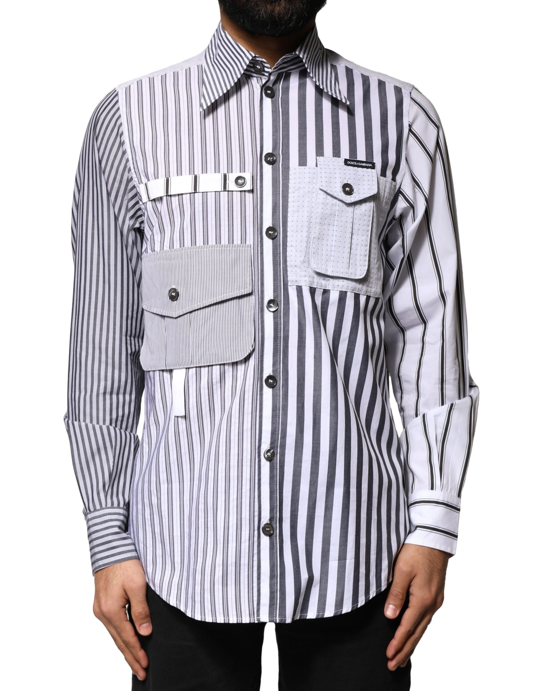 Dolce & Gabbana Multicolor Striped Button Down Casual Shirt | Regal Royce