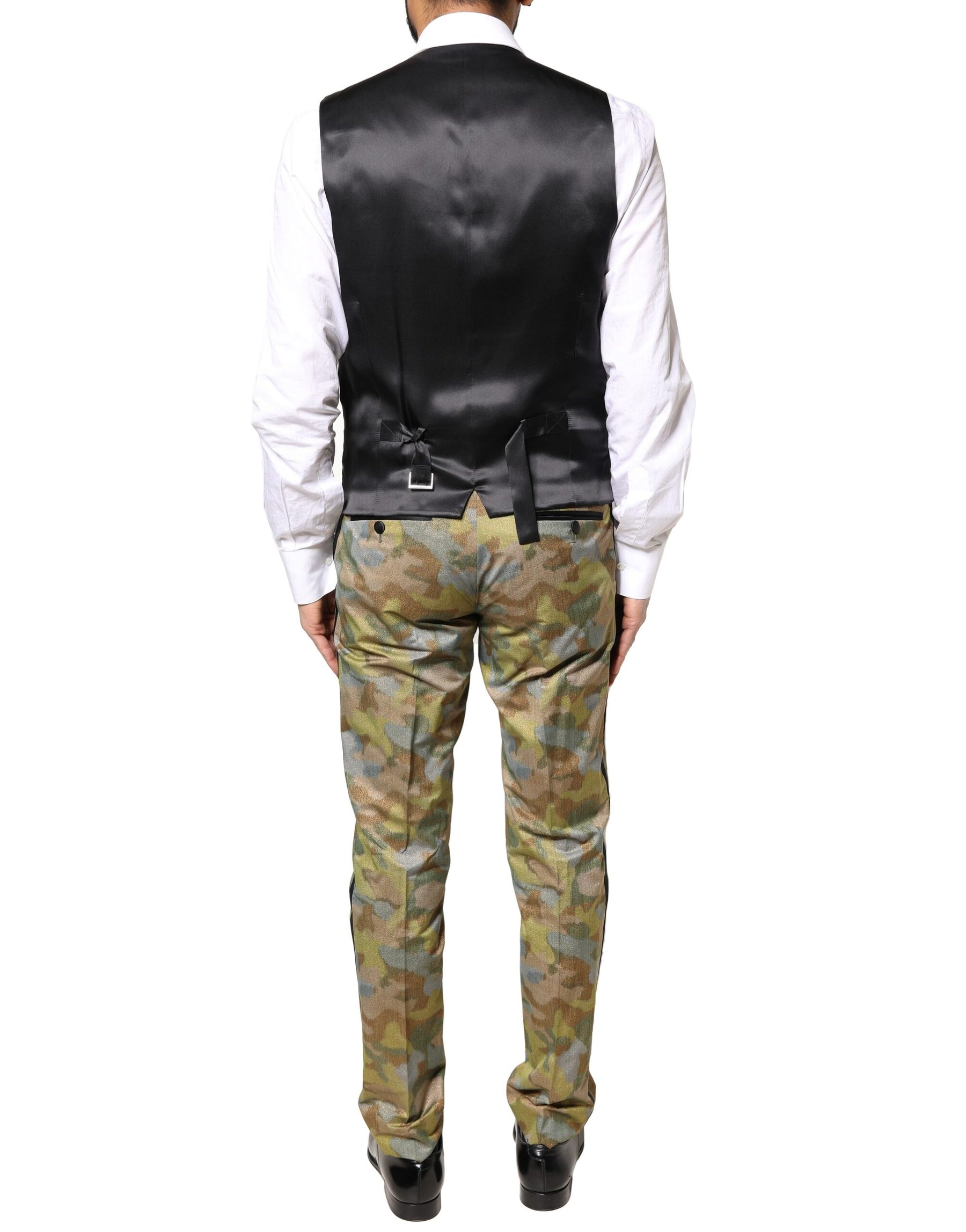 Dolce & Gabbana Multicolor Camouflage SICILIA 3 Piece Suit | Regal Royce